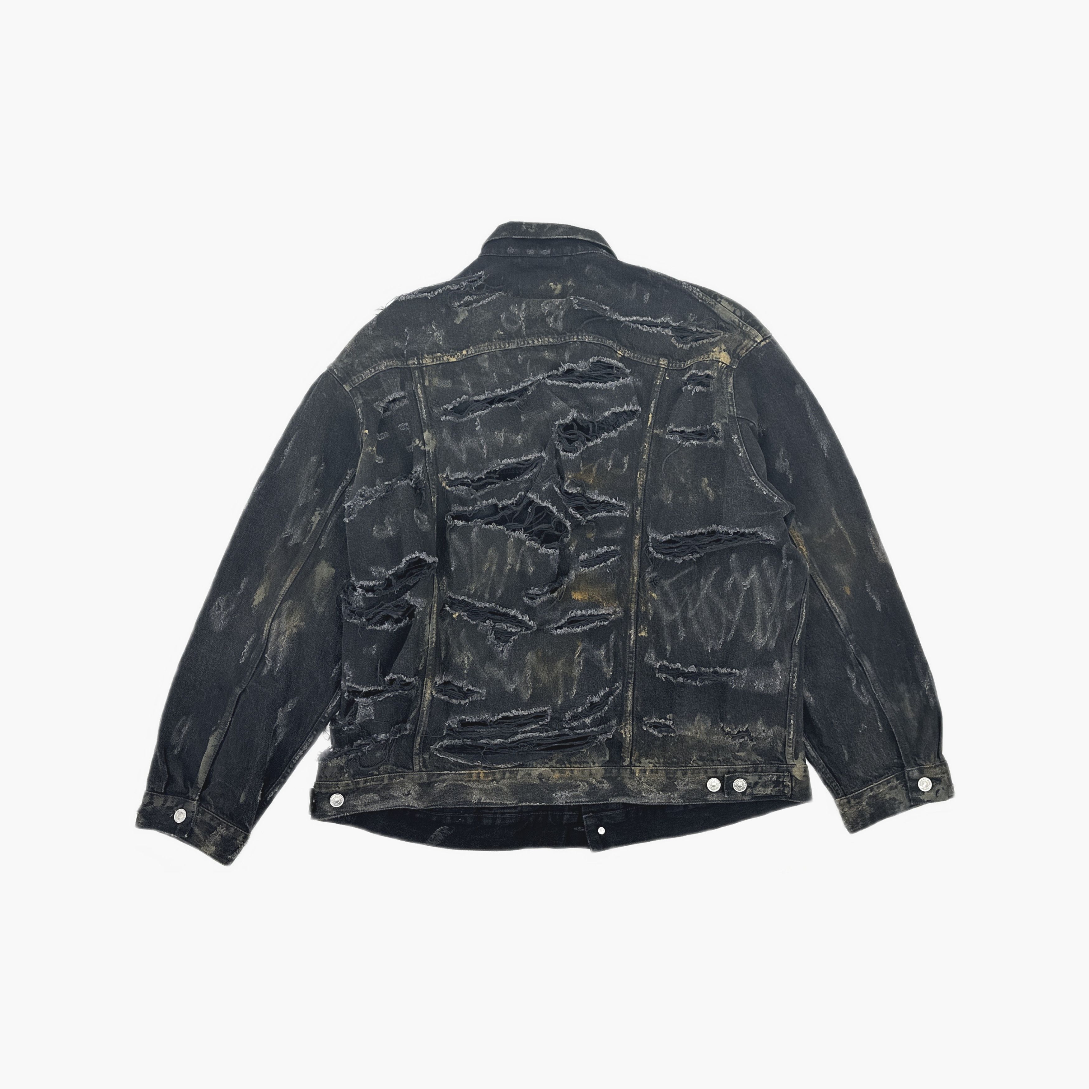 Balenciaga Balenciaga Distressed Denim Jacket Size 2 Size US M / EU 48-50 / 2 - 3 Thumbnail