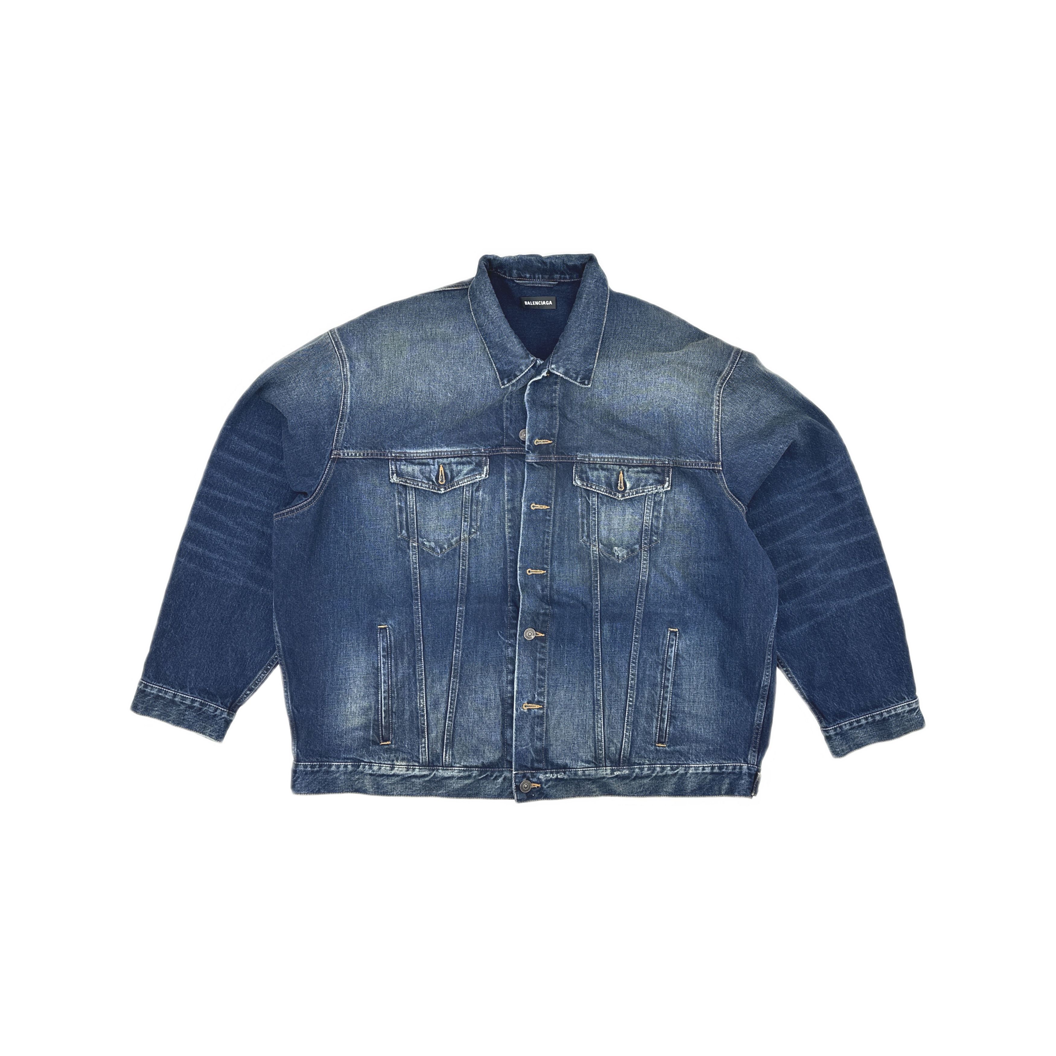 Balenciaga Balenciaga FBI Logo Denim Jacket Size 4 Size US XL / EU 56 / 4 - 2 Thumbnail