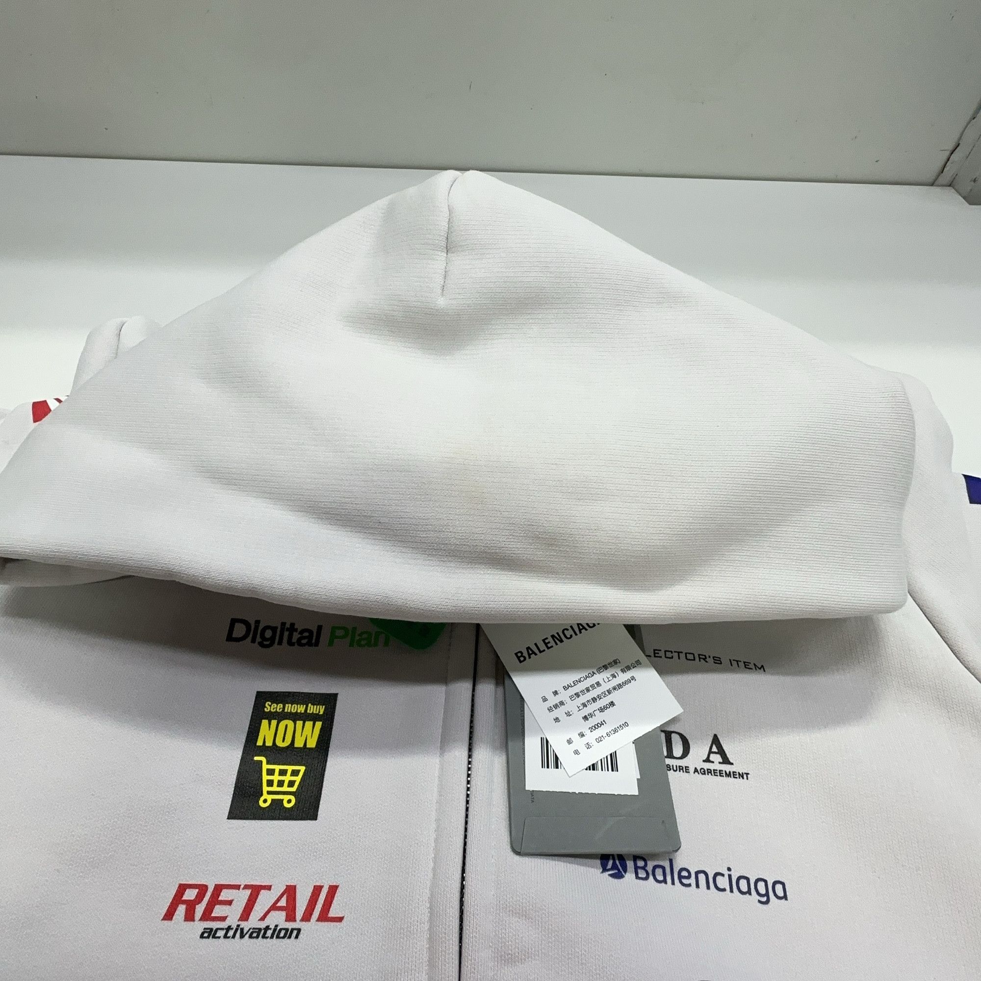 Balenciaga Balenciaga Multi-Logo Print Zip Hoodie M Size US M / EU 48-50 / 2 - 8 Thumbnail
