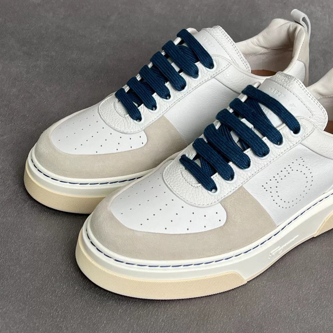 Salvatore Ferragamo Salvatore Ferragamo Leather White Lowtop Sneakers 6 Men Size US 6 / EU 39 - 2 Thumbnail