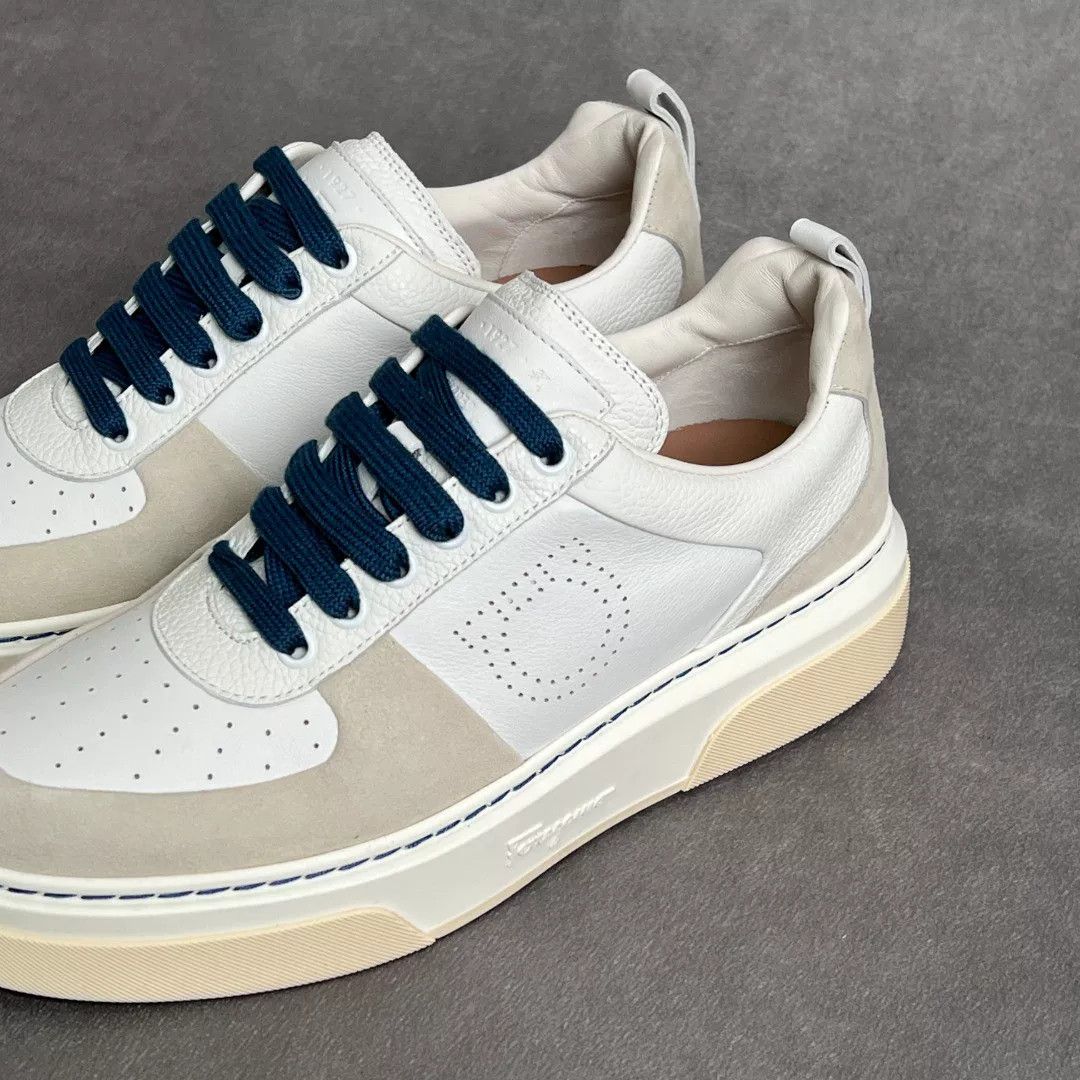 Salvatore Ferragamo Salvatore Ferragamo Leather White Lowtop Sneakers 6 Men Size US 6 / EU 39 - 3 Thumbnail