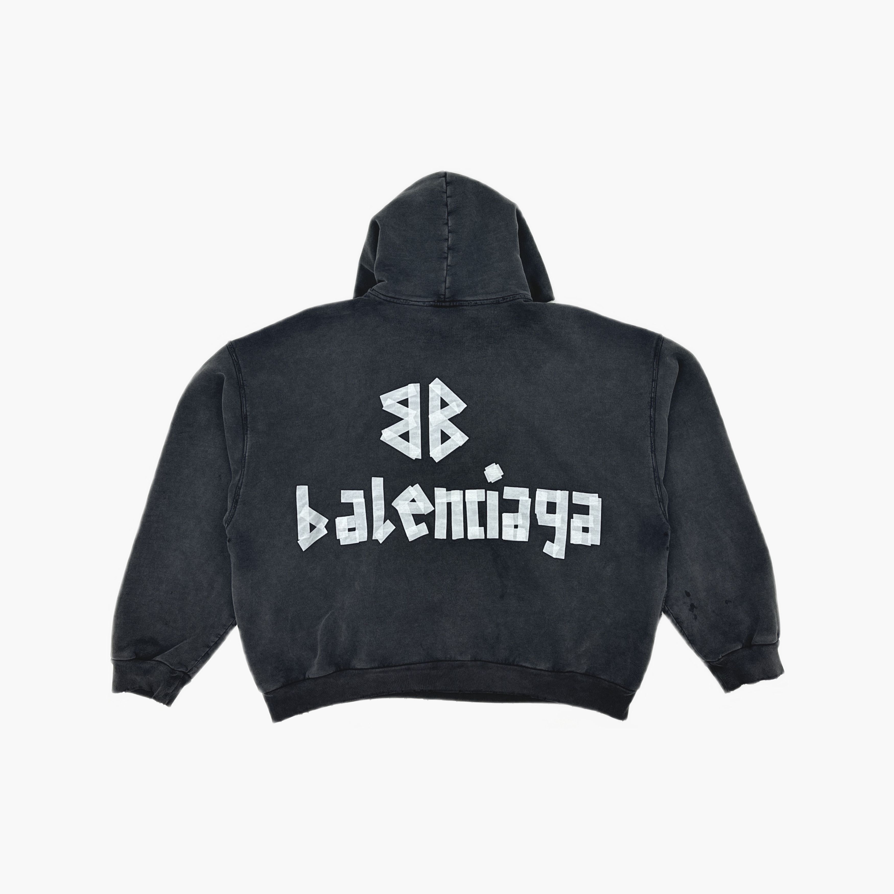 Balenciaga Balenciaga Gaffer Tape Logo Hoodie Size M Size US M / EU 48-50 / 2 - 3 Thumbnail