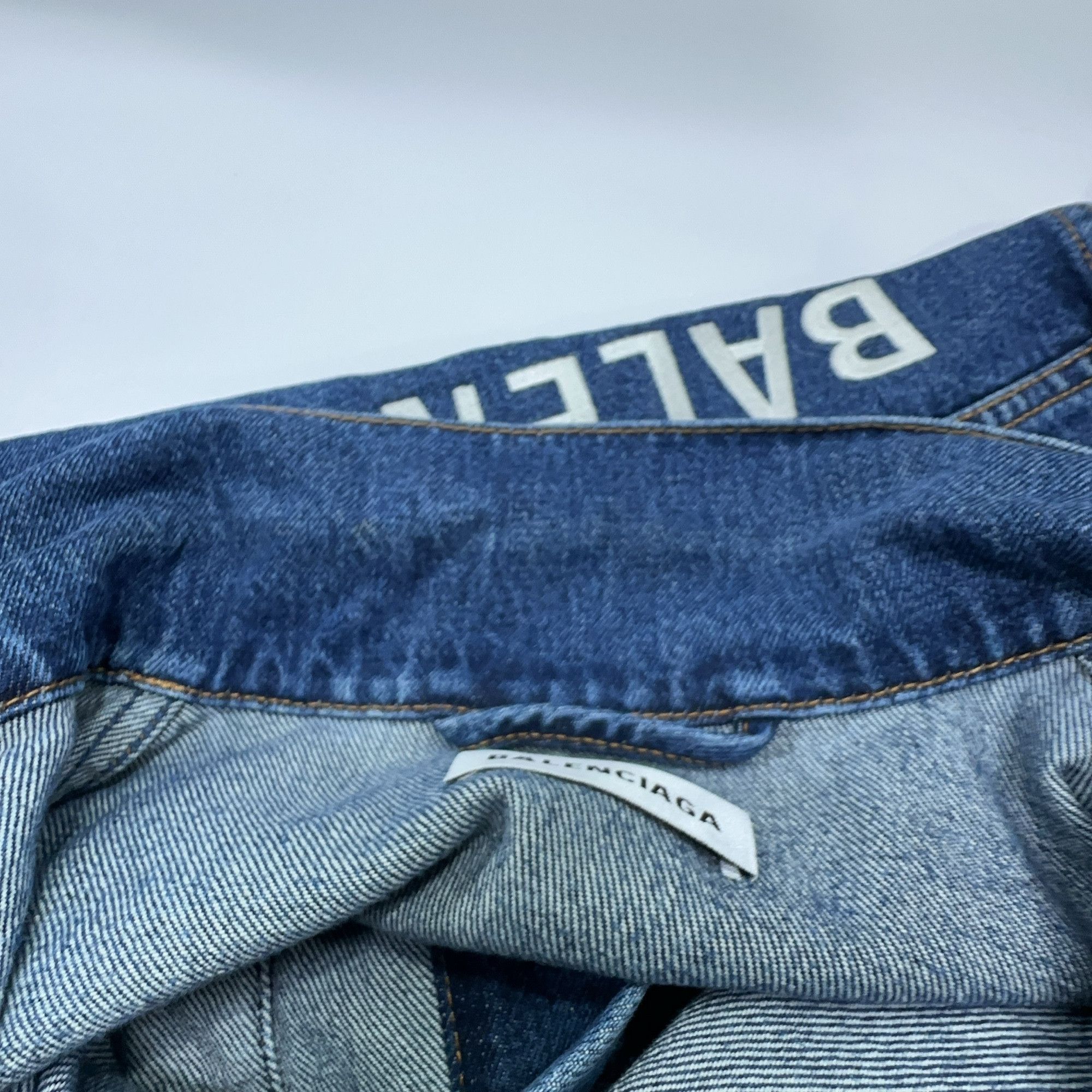 Balenciaga Balenciaga Embroidered Logo Denim Jacket 40 Size M / US 6-8 / IT 42-44 - 7 Thumbnail