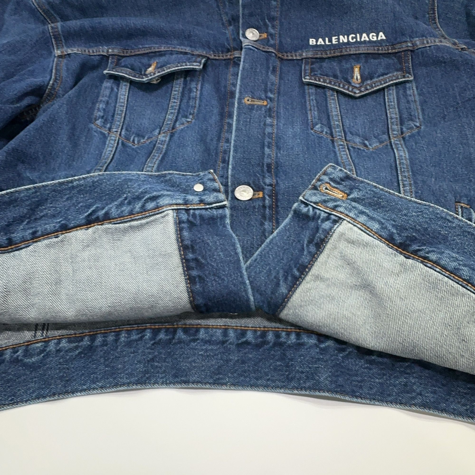Balenciaga Balenciaga Embroidered Logo Denim Jacket 40 Size M / US 6-8 / IT 42-44 - 8 Thumbnail