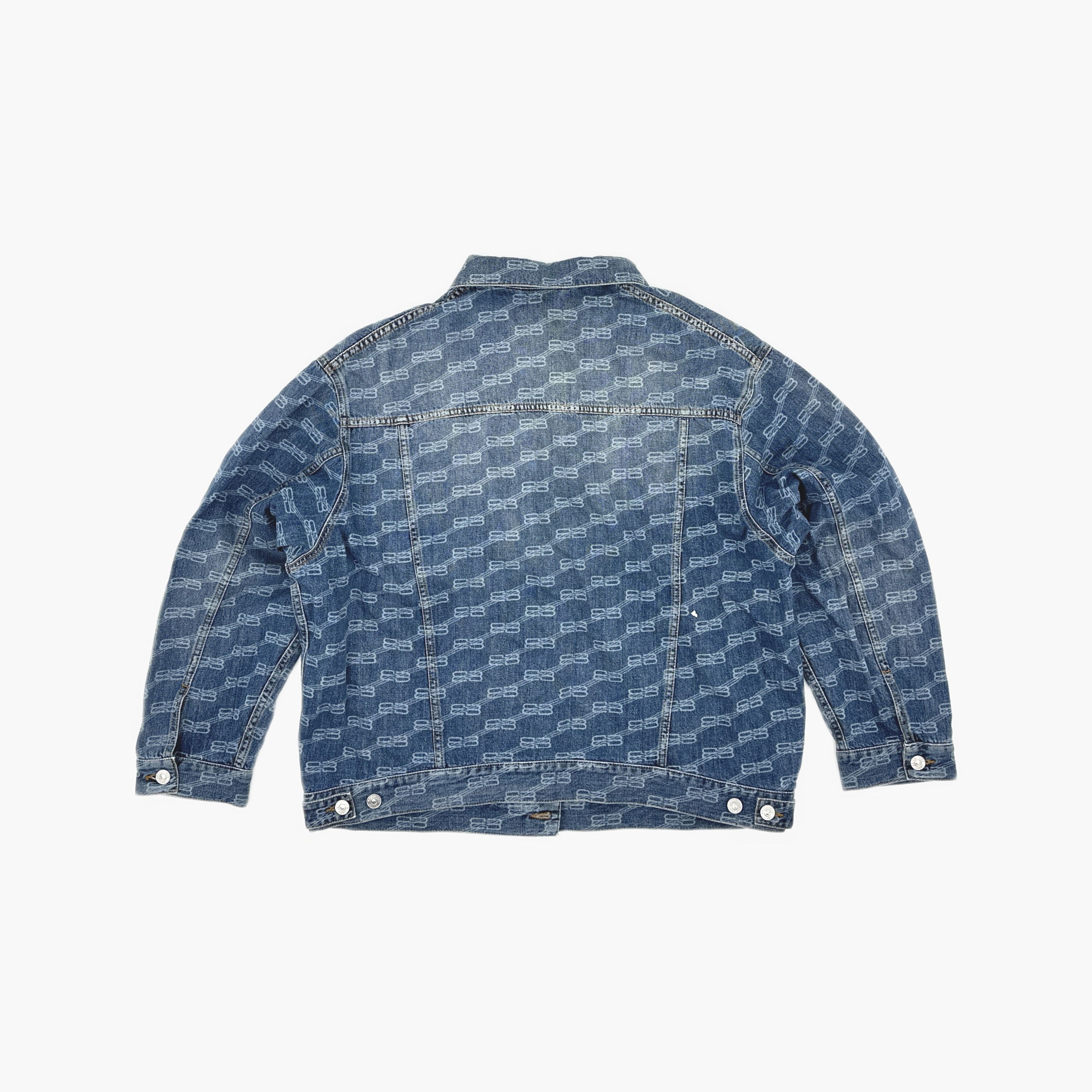 Balenciaga Balenciaga All-Over Logo Denim Jacket XS Size US XS / EU 42 / 0 - 3 Thumbnail