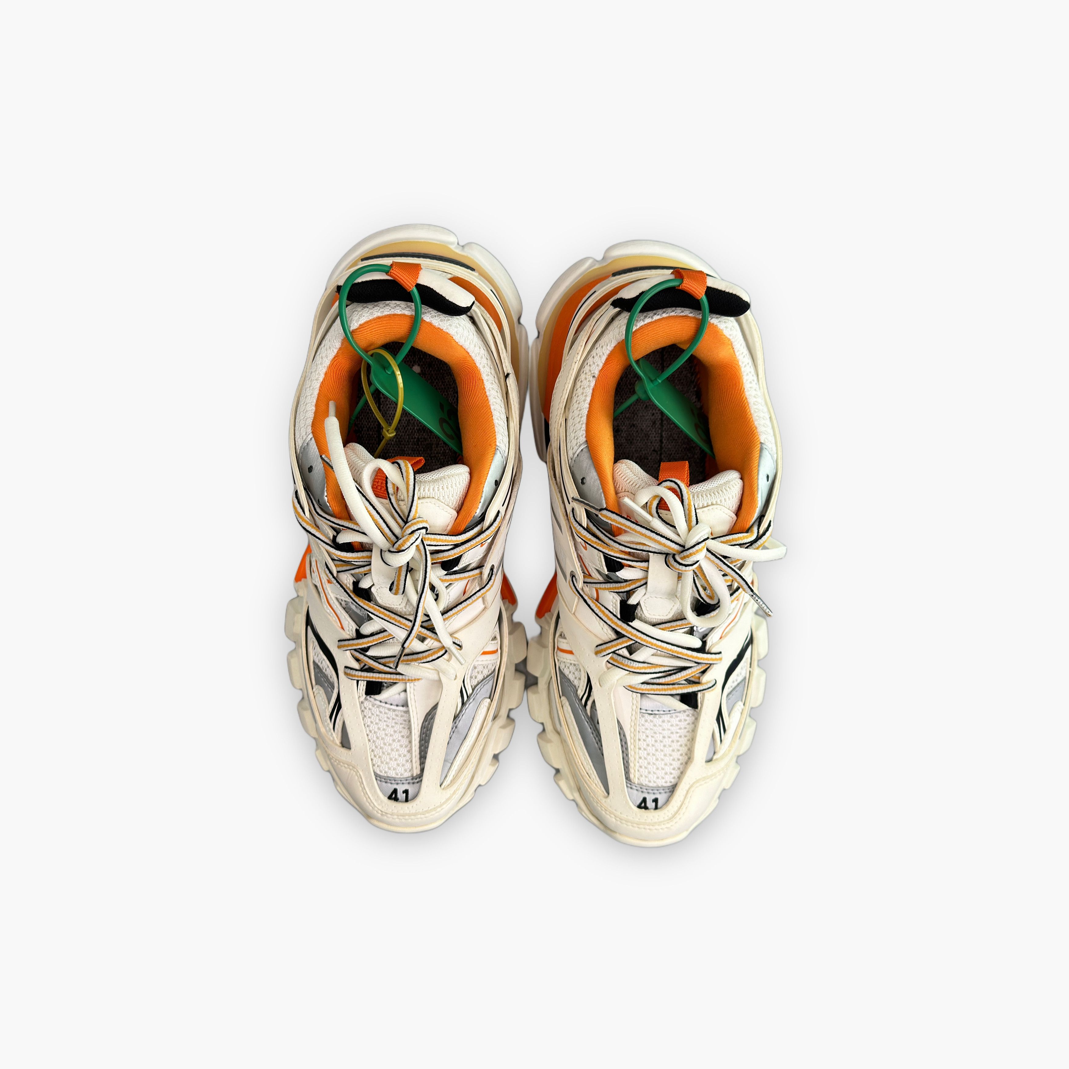 Balenciaga Balenciaga White Orange Track Sneakers Size 41 Size US 8 / EU 41 - 10 Thumbnail