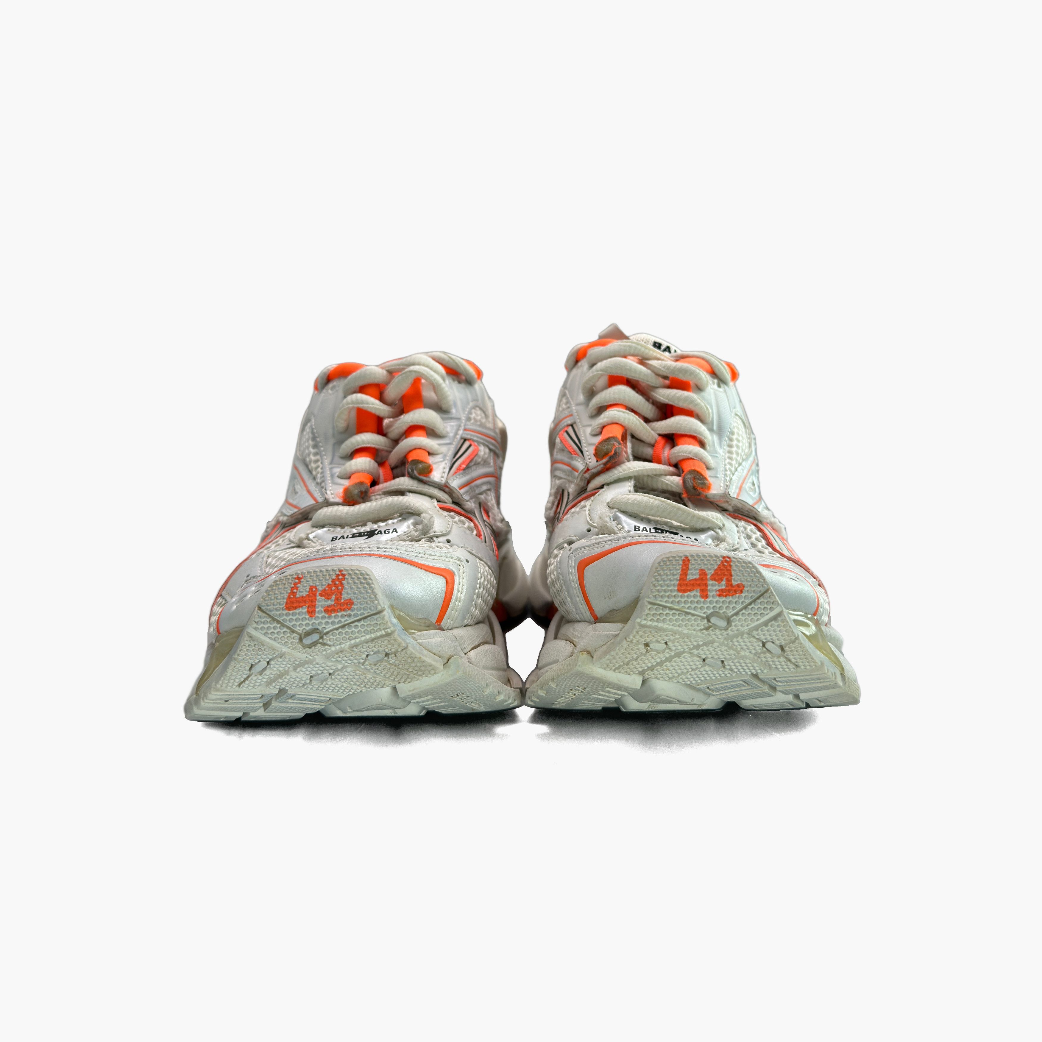 Balenciaga Balenciaga White Orange Runner Sneakers 41 Size US 8 / EU 41 - 6 Thumbnail