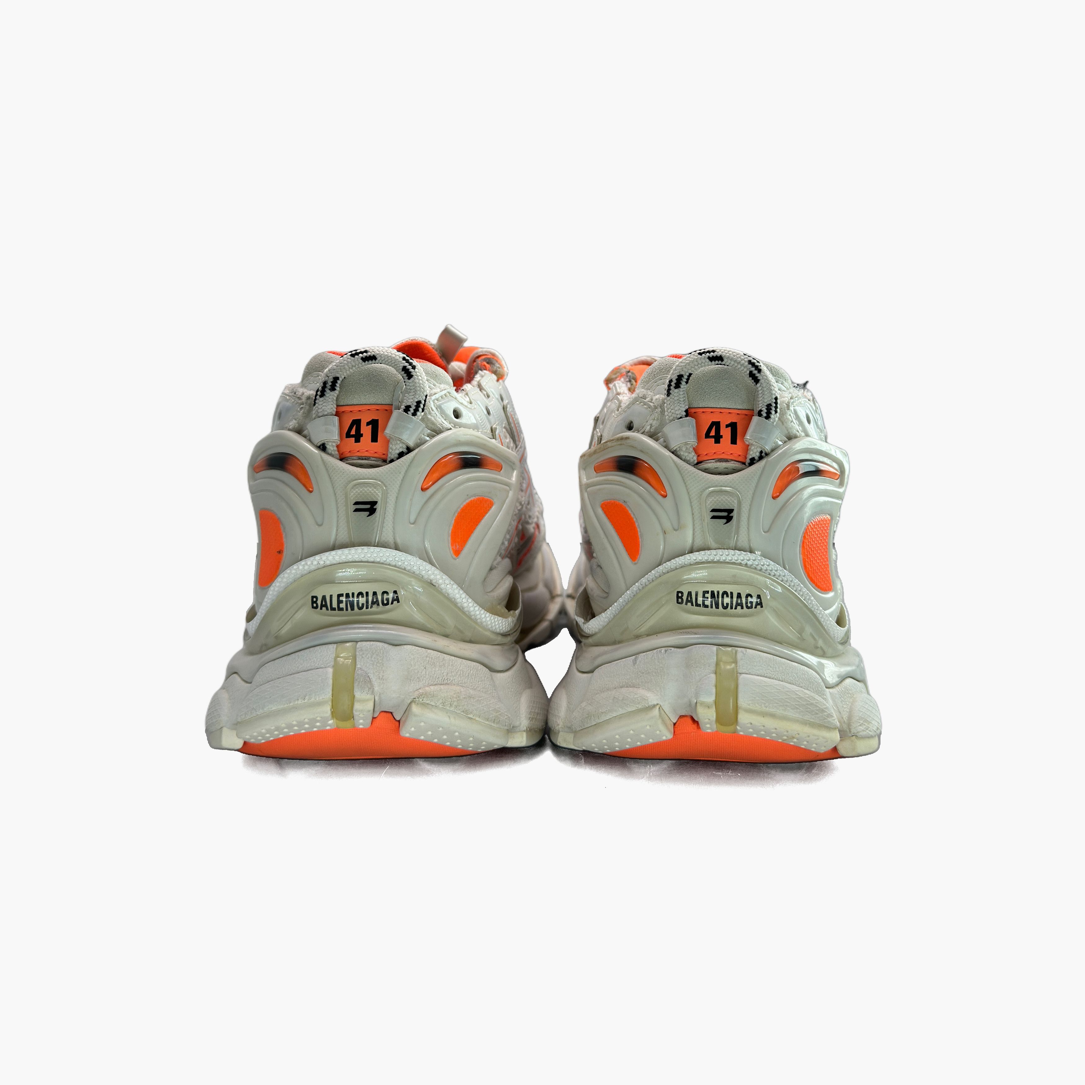 Balenciaga Balenciaga White Orange Runner Sneakers 41 Size US 8 / EU 41 - 7 Thumbnail