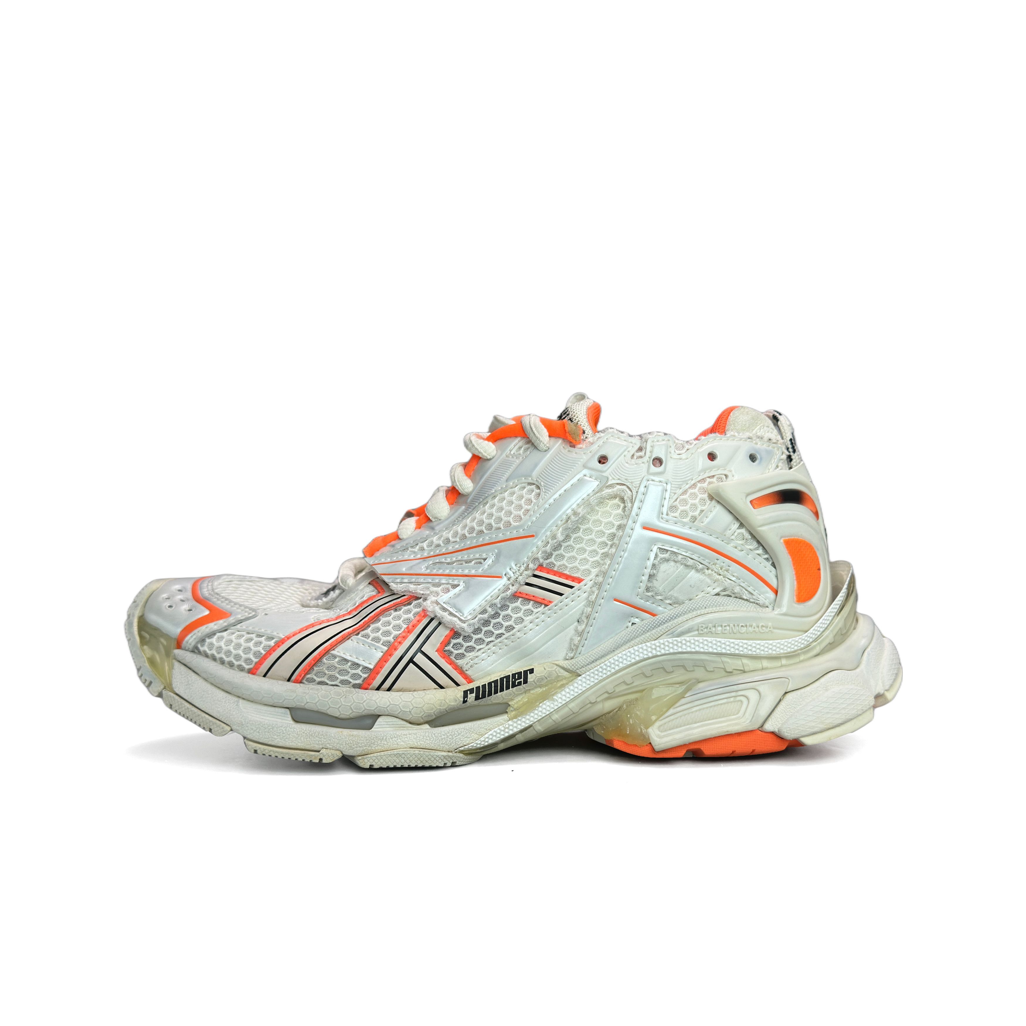 Balenciaga Balenciaga White Orange Runner Sneakers 41 Size US 8 / EU 41 - 2 Thumbnail