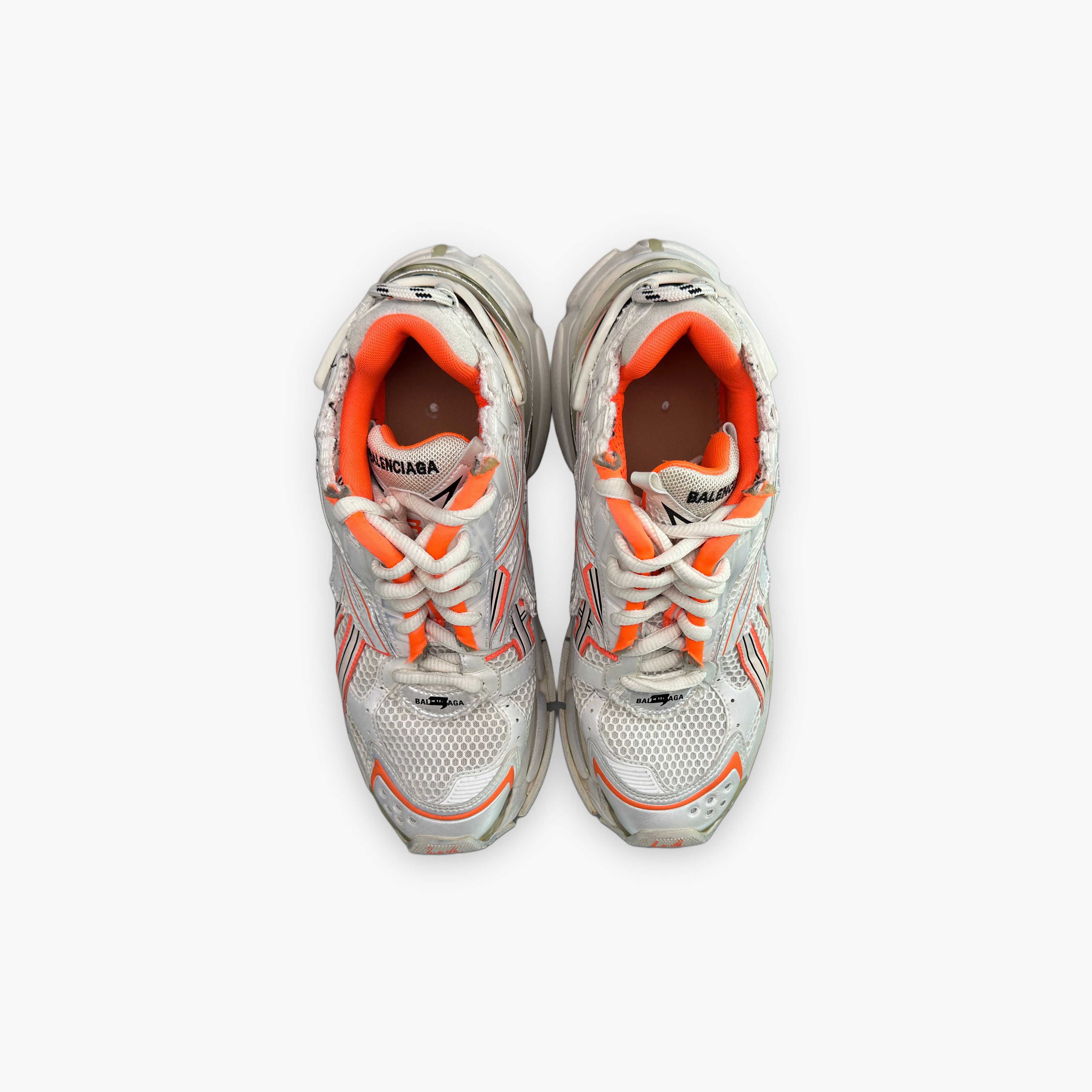 Balenciaga Balenciaga White Orange Runner Sneakers 41 Size US 8 / EU 41 - 10 Thumbnail