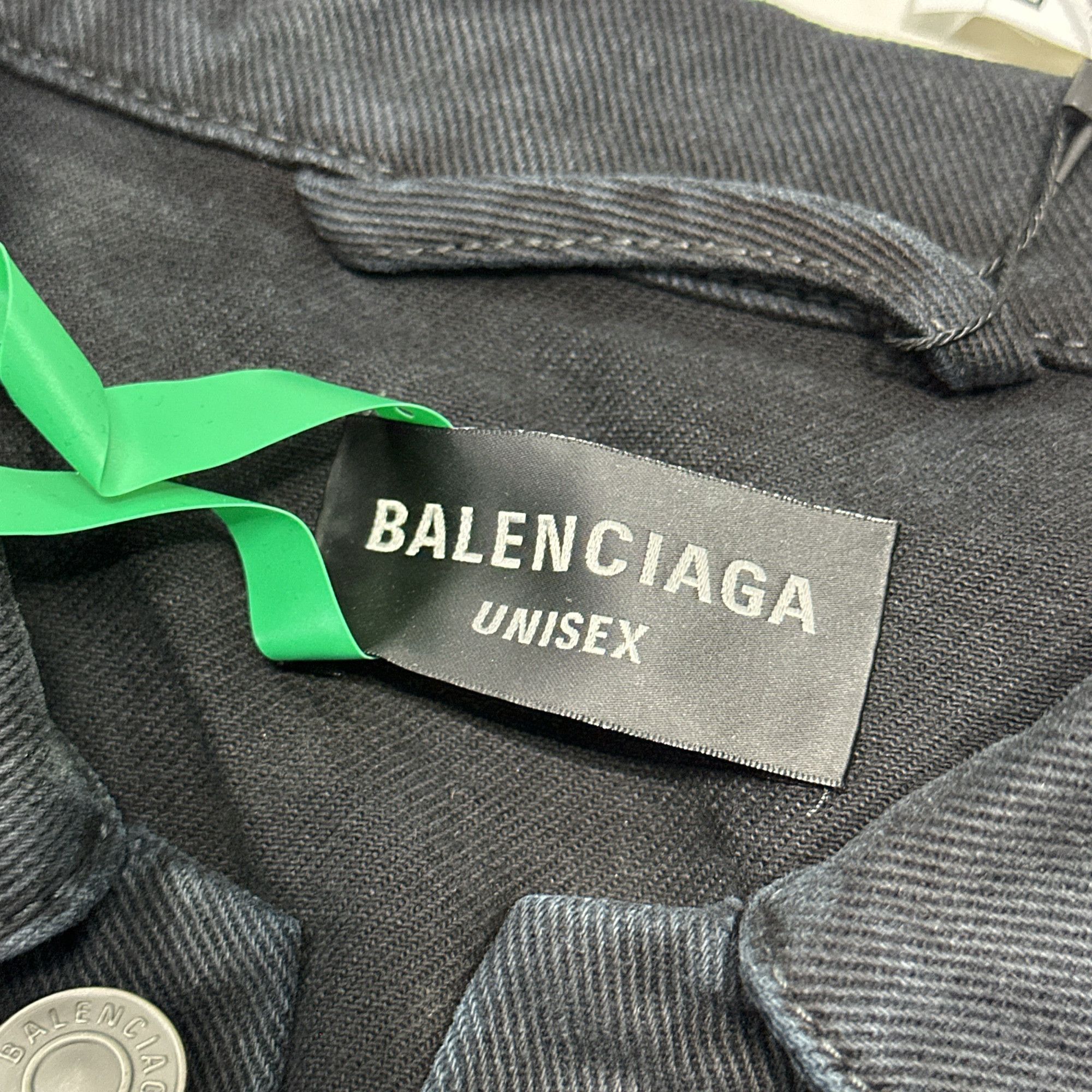 Balenciaga Balenciaga Logo Print Denim Jacket XS Size US XS / EU 42 / 0 - 4 Thumbnail