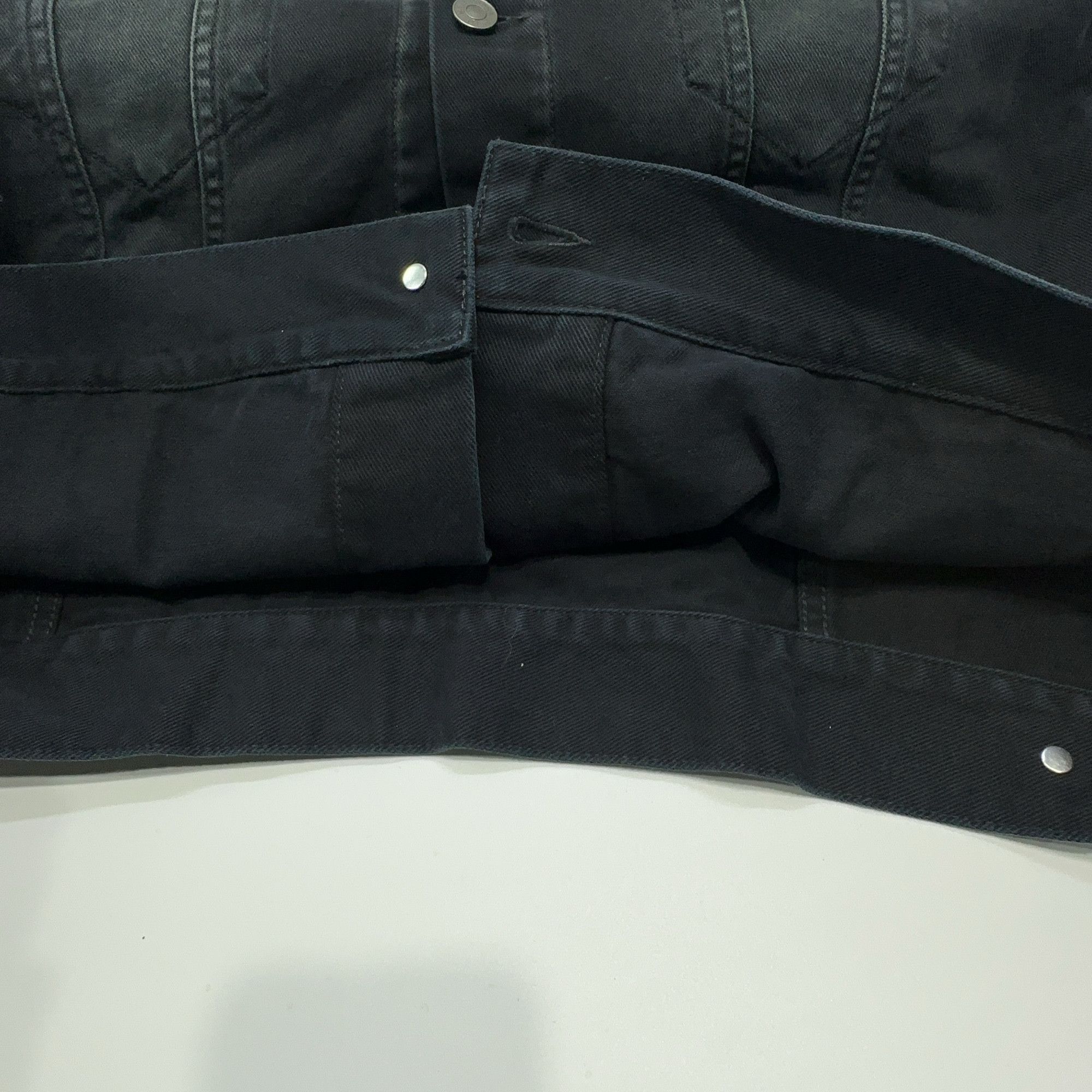 Balenciaga Balenciaga Logo Print Denim Jacket XS Size US XS / EU 42 / 0 - 10 Thumbnail