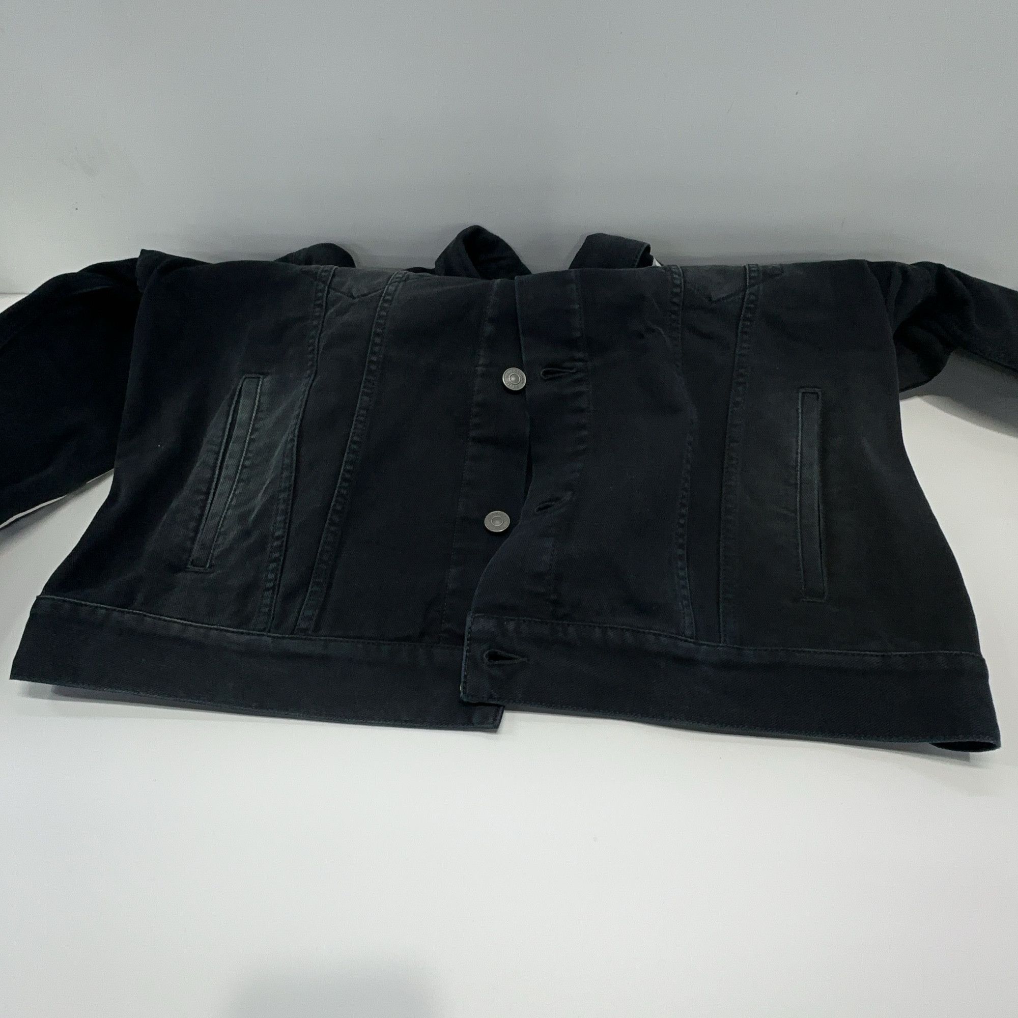 Balenciaga Balenciaga Logo Print Denim Jacket XS Size US XS / EU 42 / 0 - 9 Thumbnail