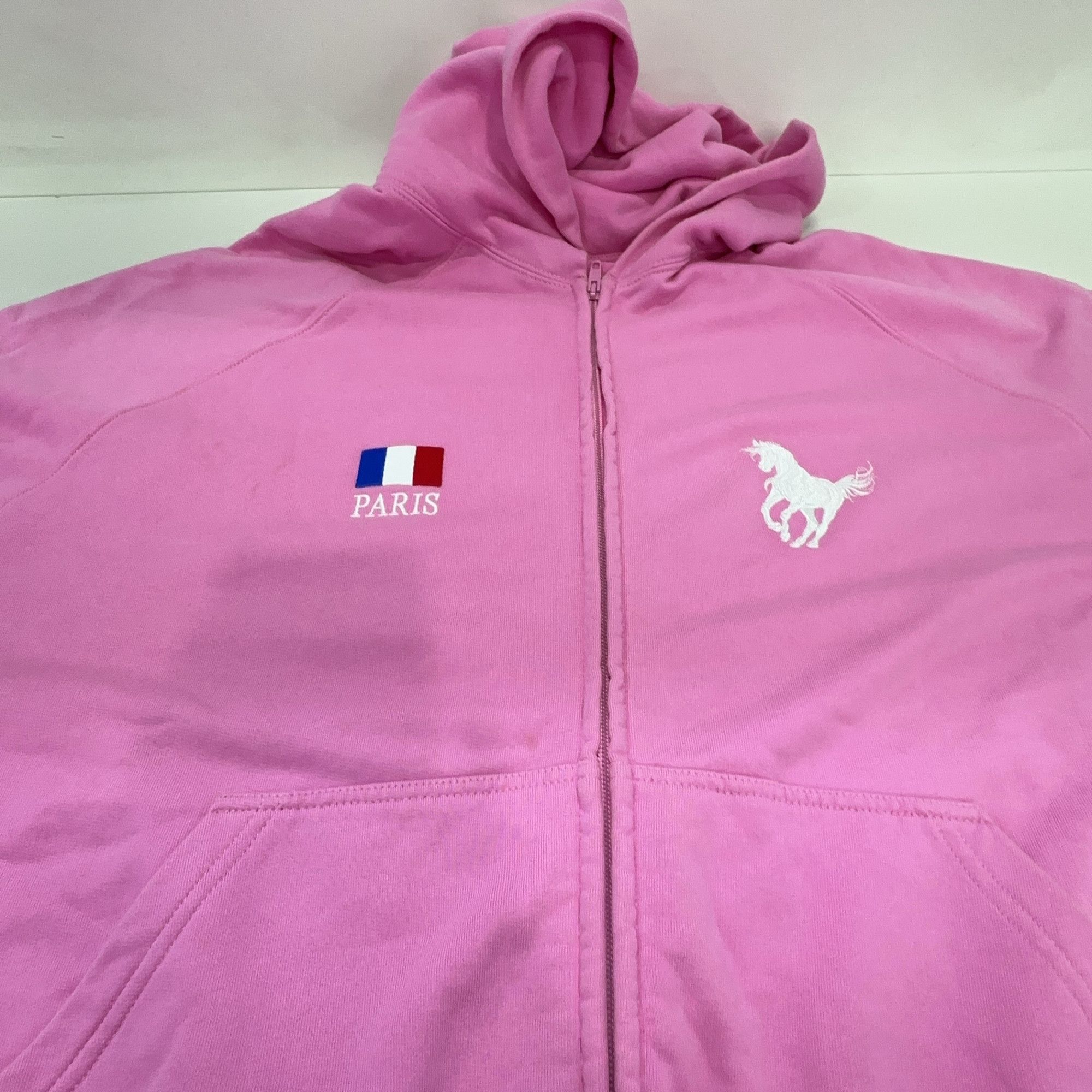 Balenciaga Balenciaga Pink Numeric Zip-Up Hoodie Size 2 Size US M / EU 48-50 / 2 - 8 Thumbnail