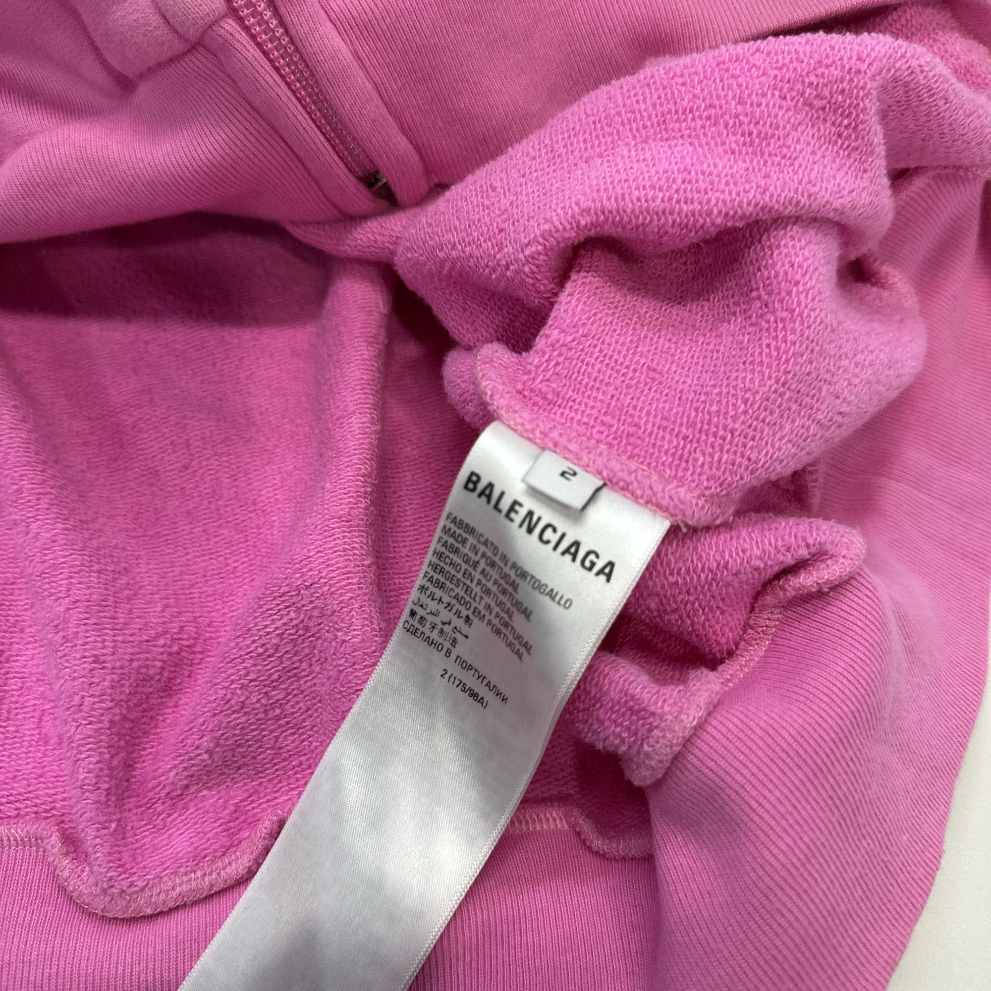 Balenciaga Balenciaga Pink Numeric Zip-Up Hoodie Size 2 Size US M / EU 48-50 / 2 - 5 Thumbnail