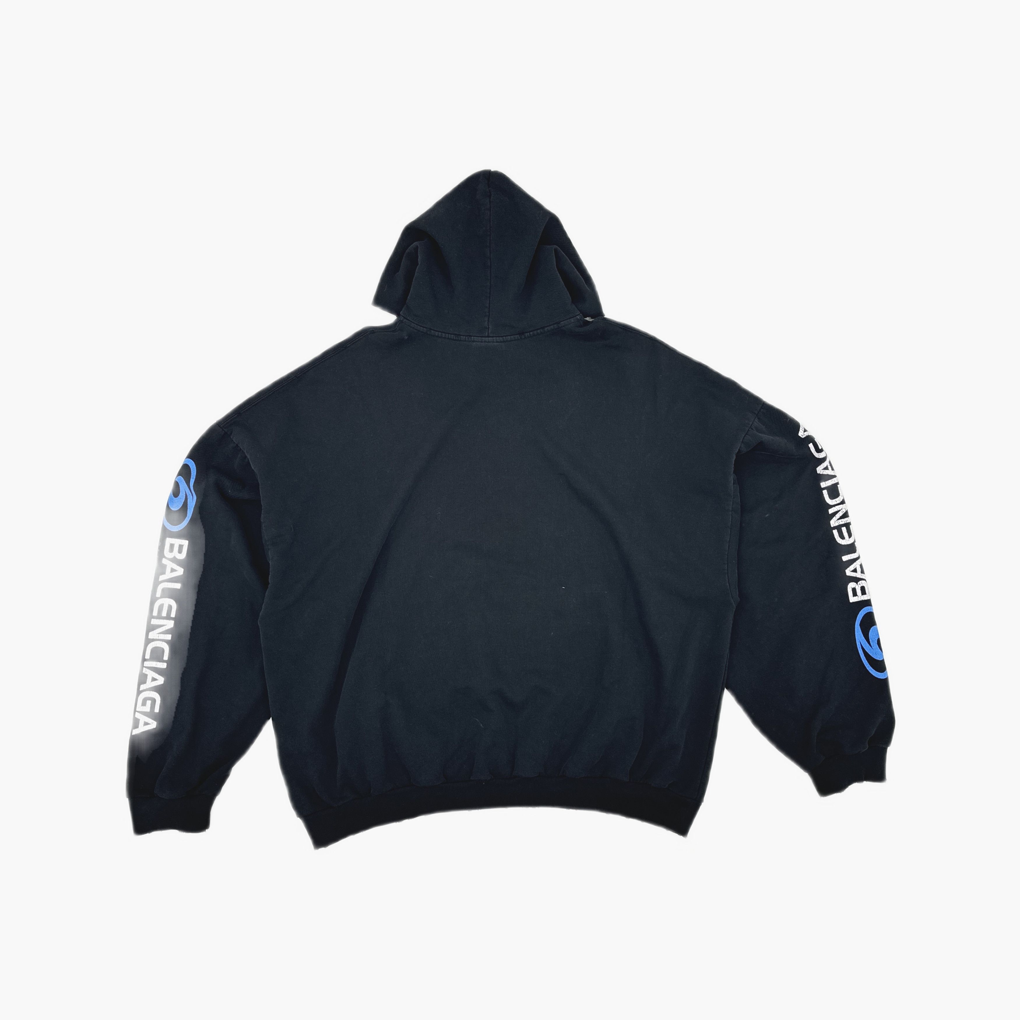 Balenciaga Balenciaga Logo Print Hoodie Size XL Size US XL / EU 56 / 4 - 3 Thumbnail