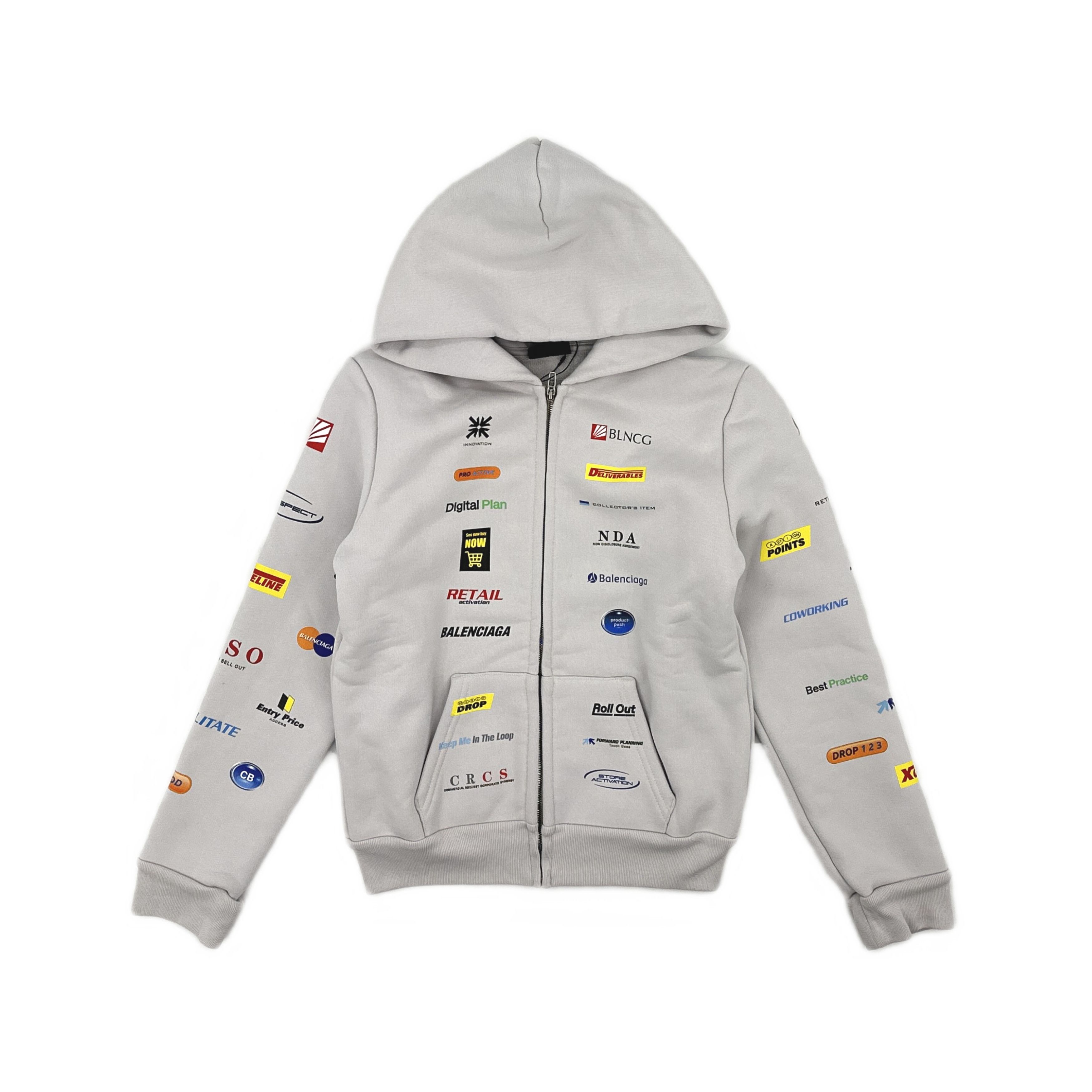 Balenciaga Balenciaga Logo Print Zip Hoodie M Size US M / EU 48-50 / 2 - 2 Thumbnail