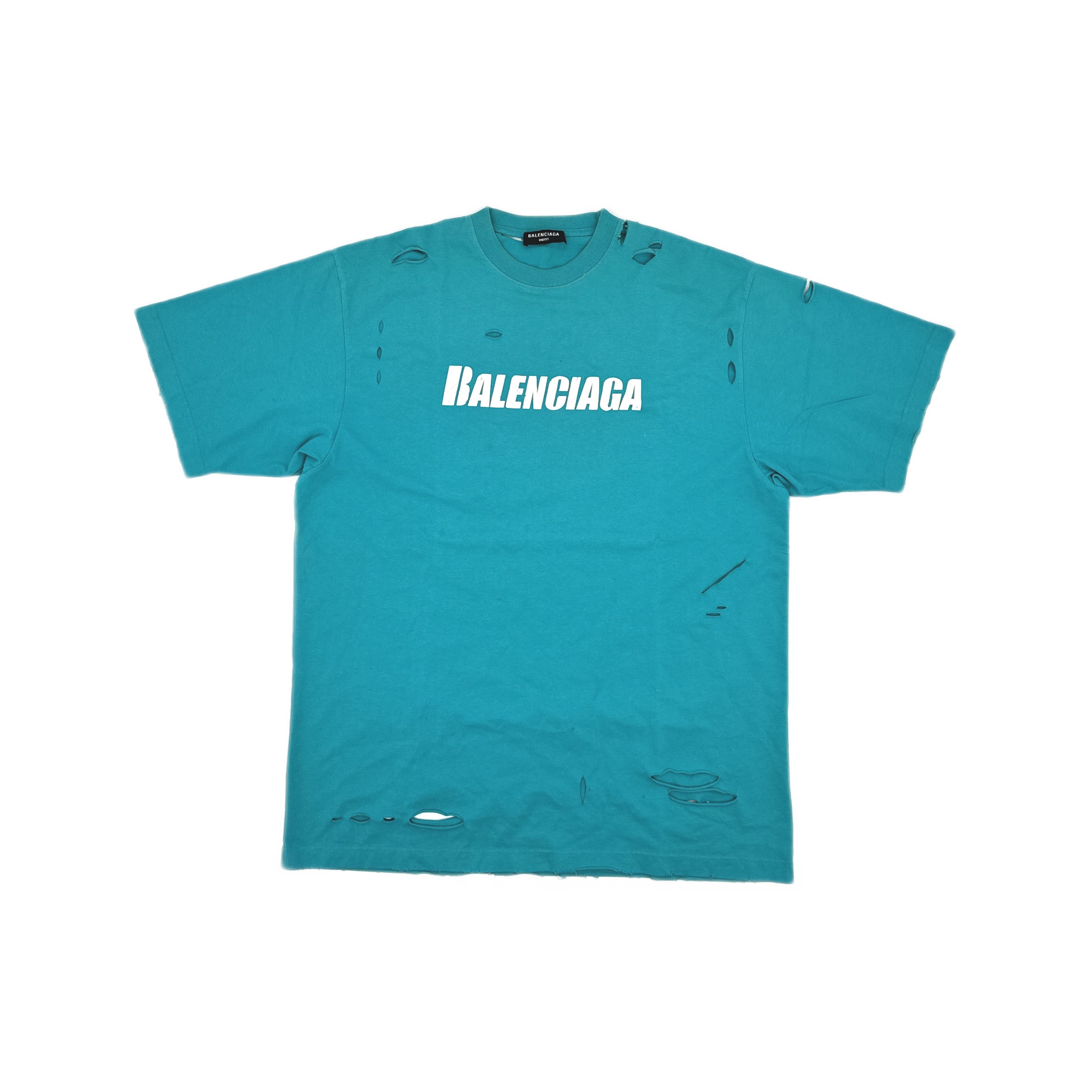 Balenciaga Balenciaga Distressed Logo T-Shirt XS Size US XS / EU 42 / 0 - 2 Thumbnail