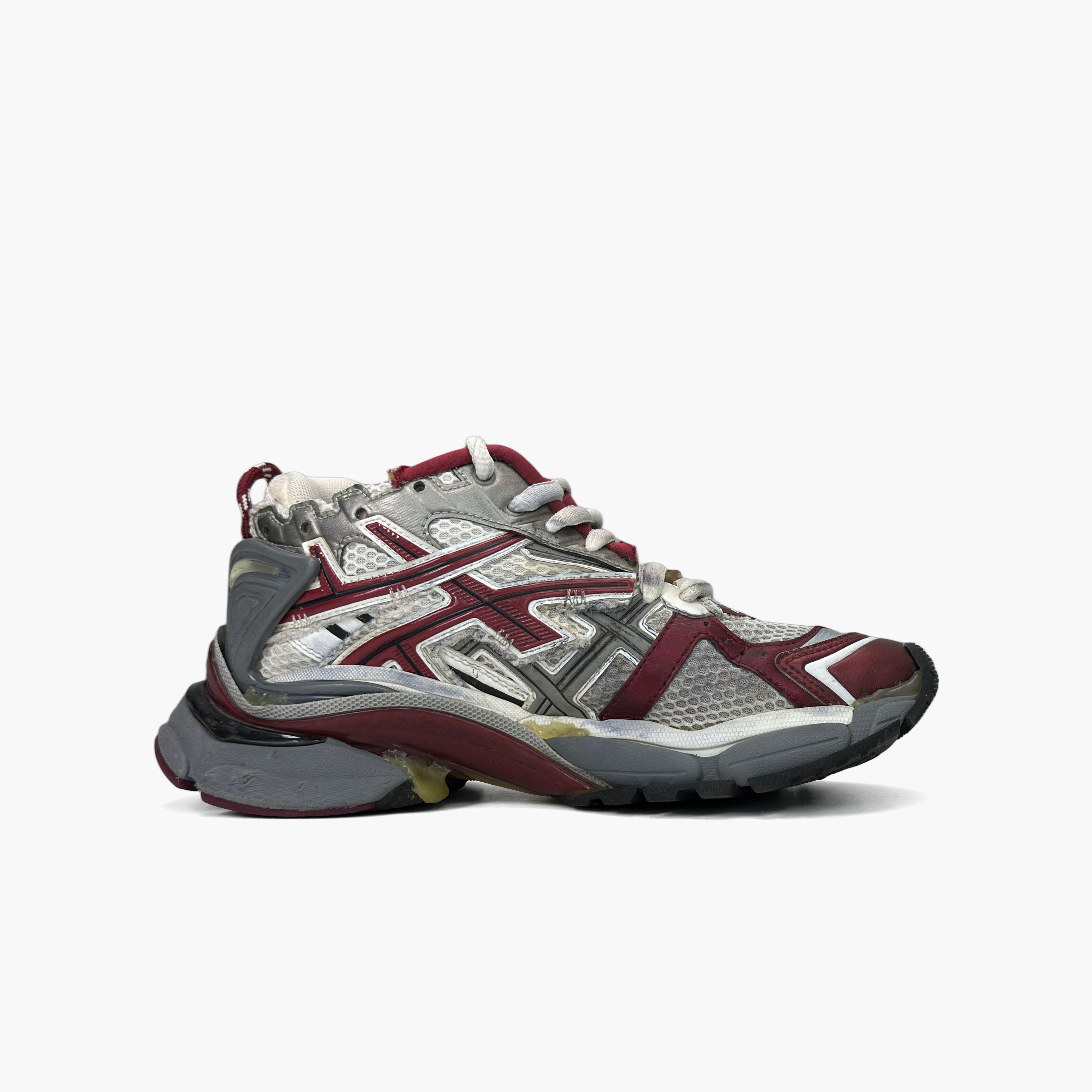 Balenciaga Balenciaga Grey Red Runner Sneakers 38 Size US 8 / IT 38 - 3 Thumbnail