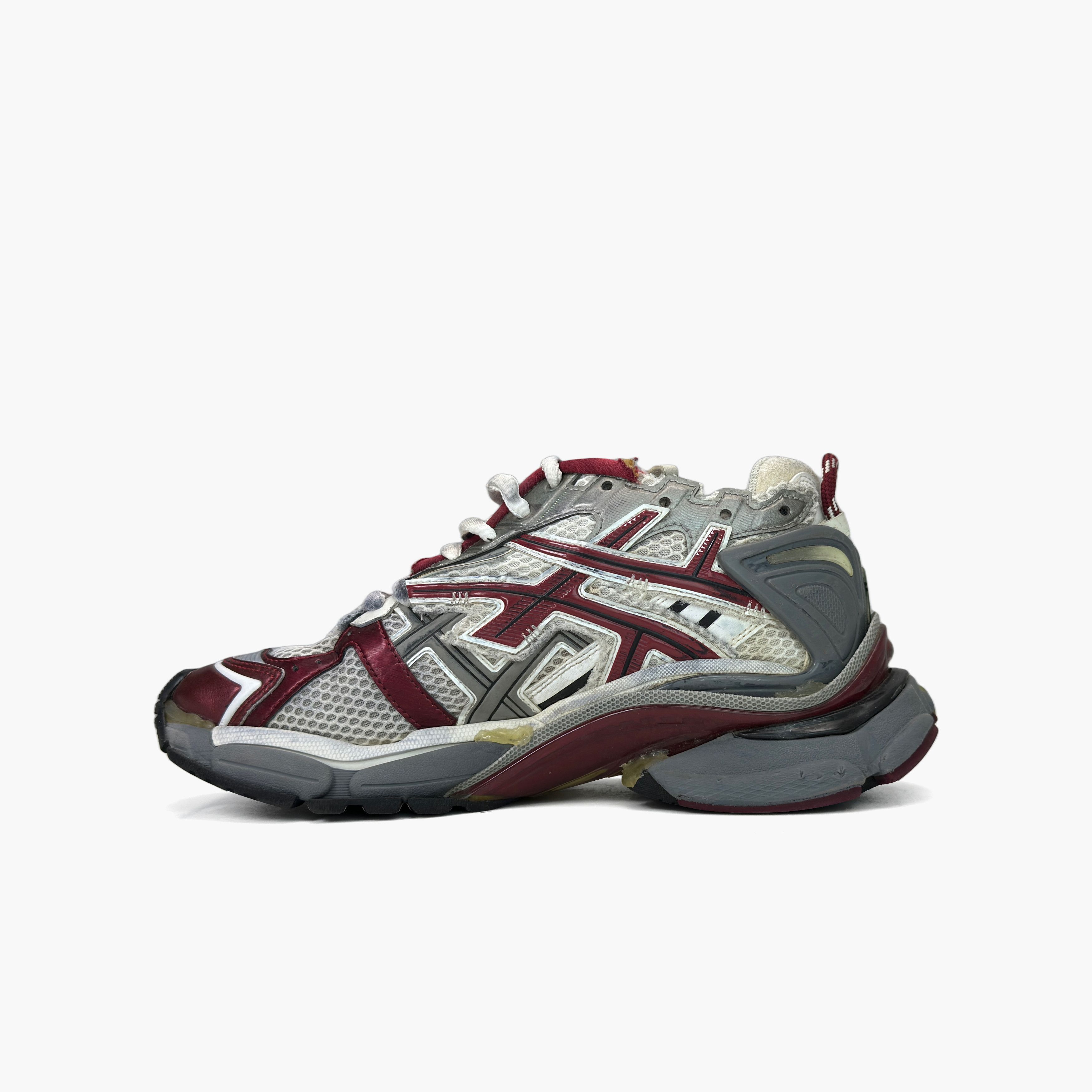 Balenciaga Balenciaga Grey Red Runner Sneakers 38 Size US 8 / IT 38 - 4 Thumbnail