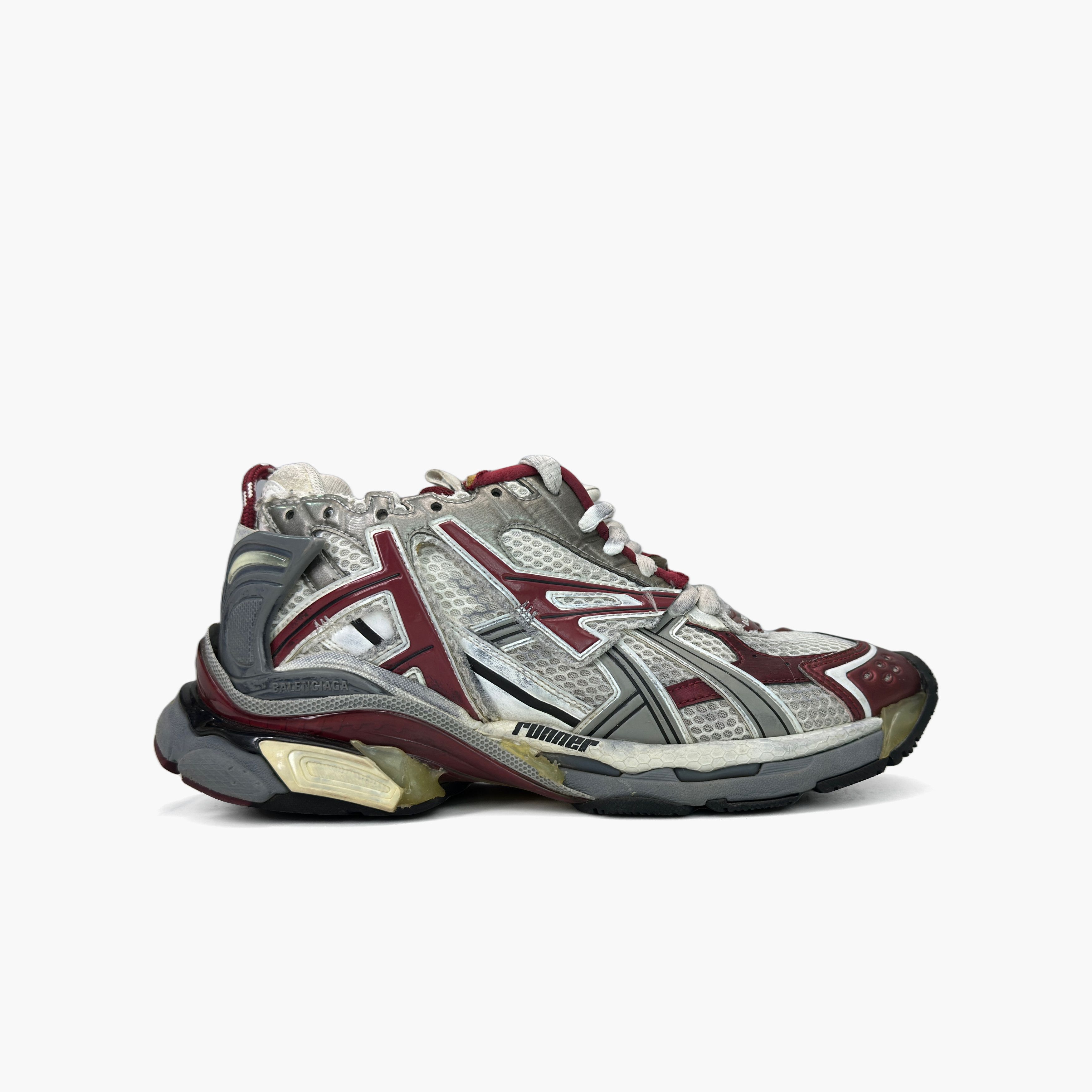 Balenciaga Balenciaga Grey Red Runner Sneakers 38 Size US 8 / IT 38 - 5 Thumbnail