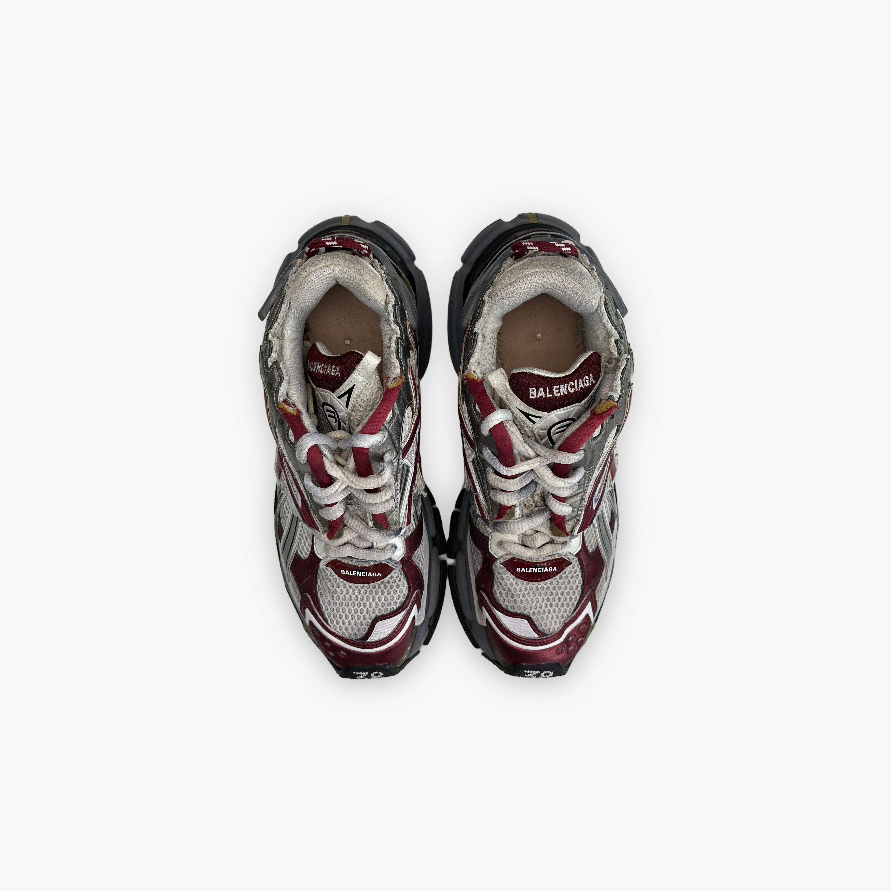 Balenciaga Balenciaga Grey Red Runner Sneakers 38 Size US 8 / IT 38 - 10 Thumbnail