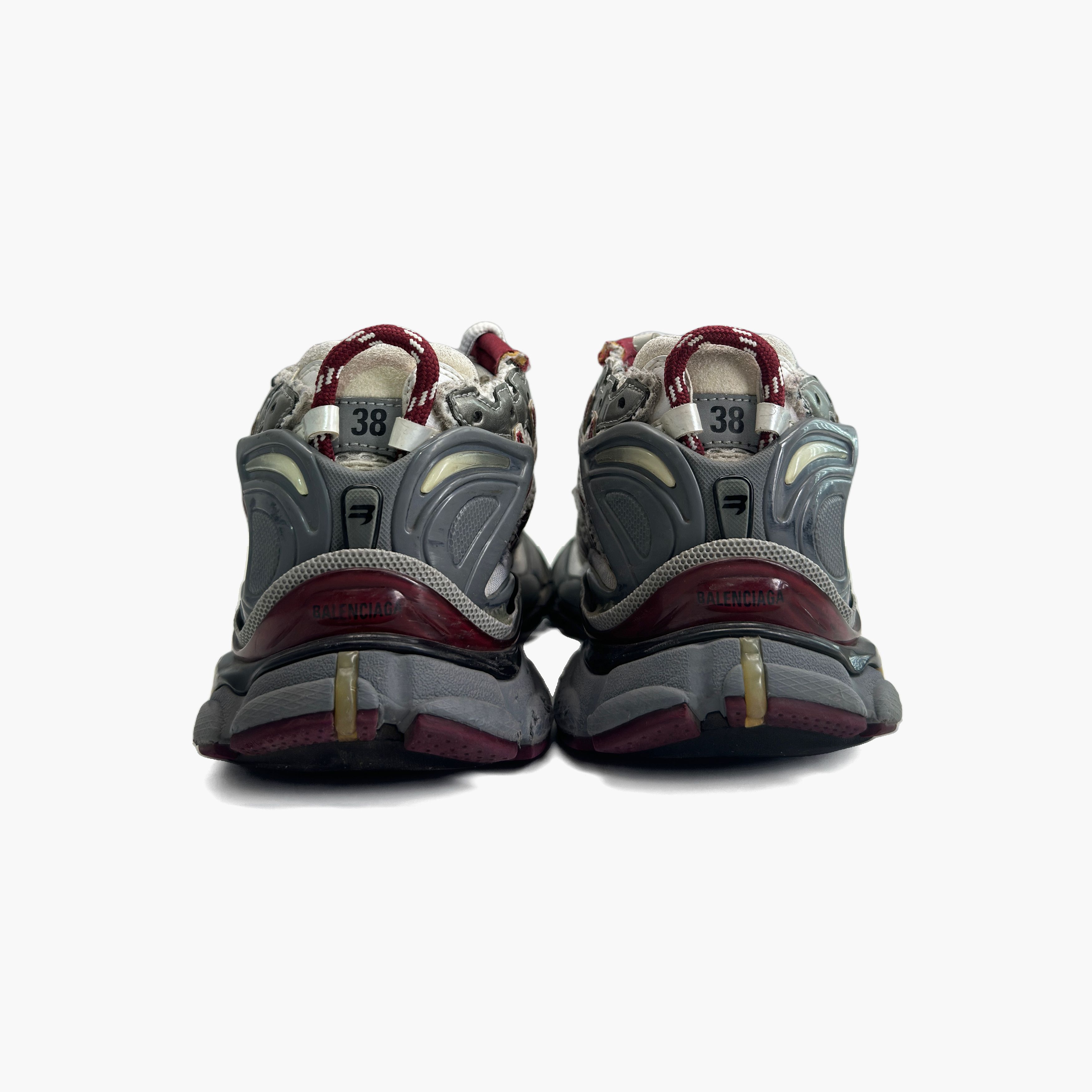 Balenciaga Balenciaga Grey Red Runner Sneakers 38 Size US 8 / IT 38 - 7 Thumbnail