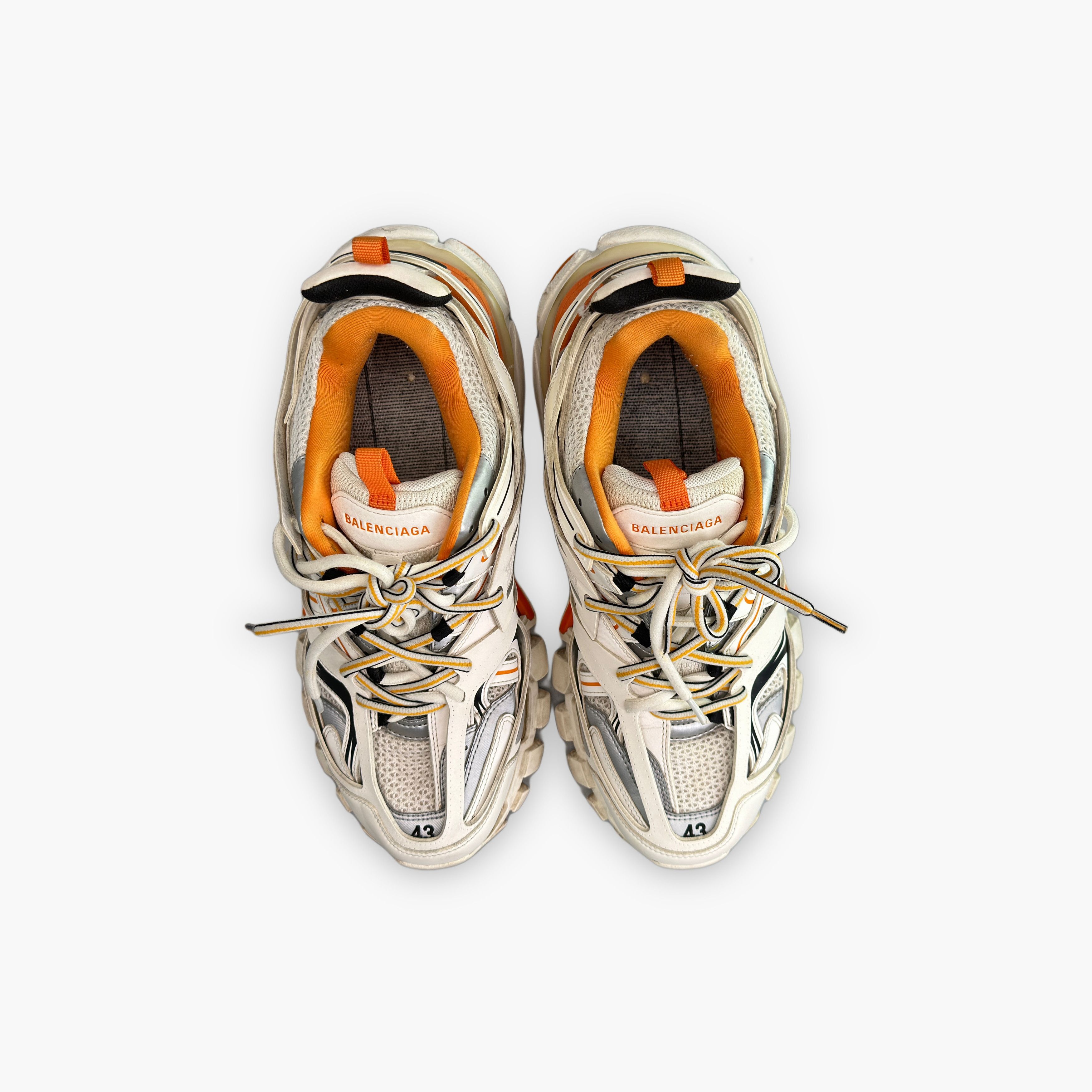 Balenciaga Balenciaga White Orange Track Sneakers 43 Size US 10 / EU 43 - 10 Thumbnail