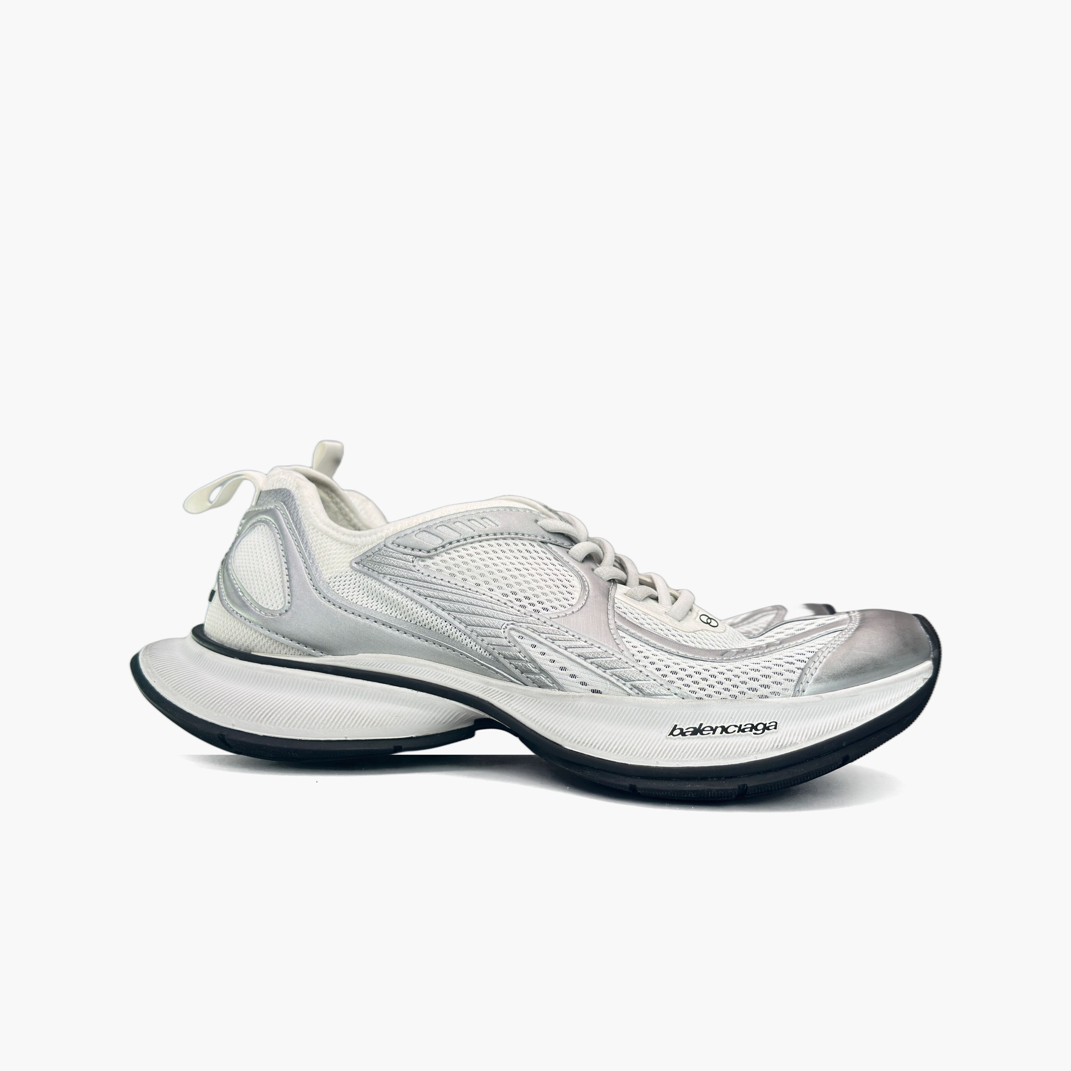 Balenciaga Balenciaga White Silver Circuit Sneakers 41 Size US 8 / EU 41 - 5 Thumbnail