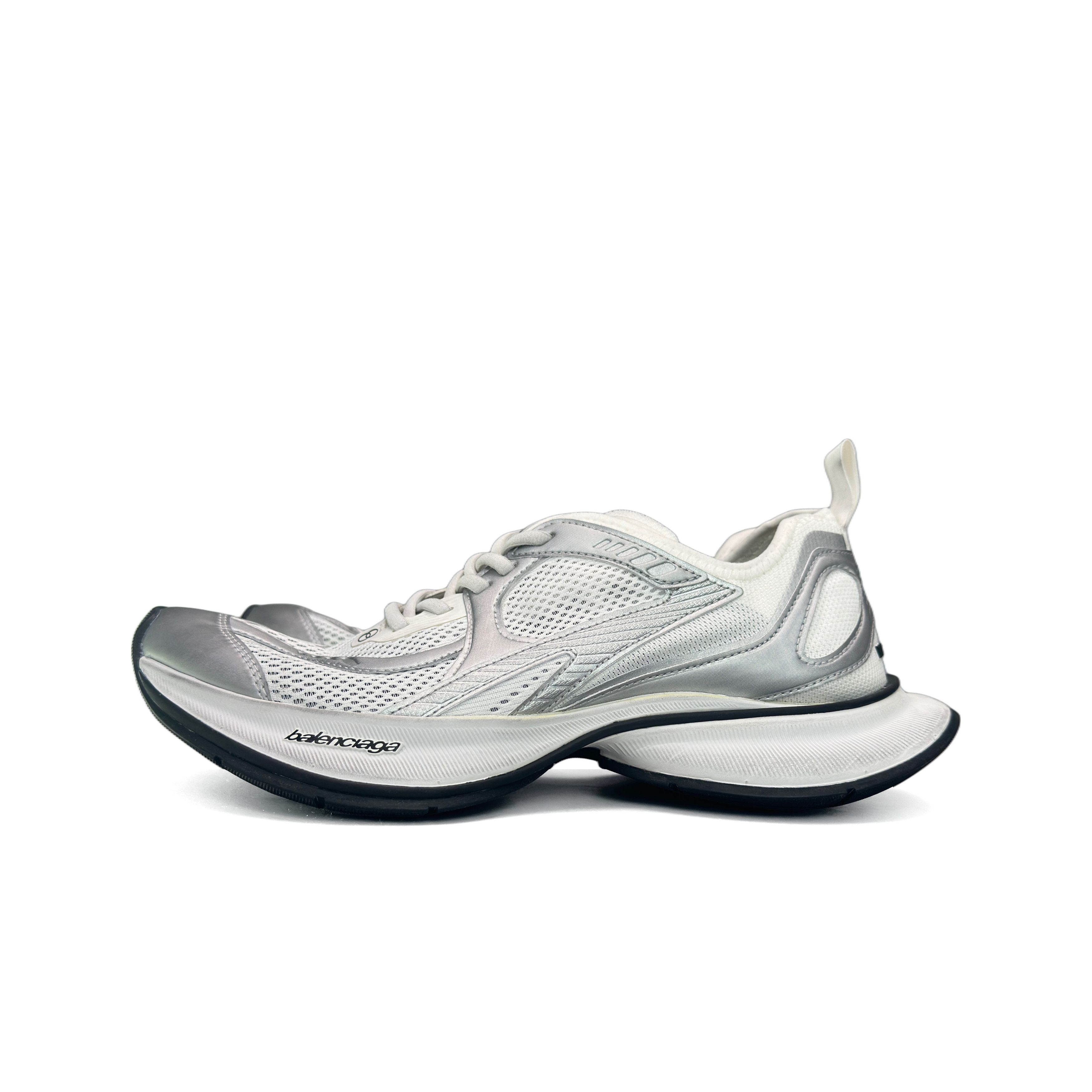 Balenciaga Balenciaga White Silver Circuit Sneakers 41 Size US 8 / EU 41 - 2 Thumbnail