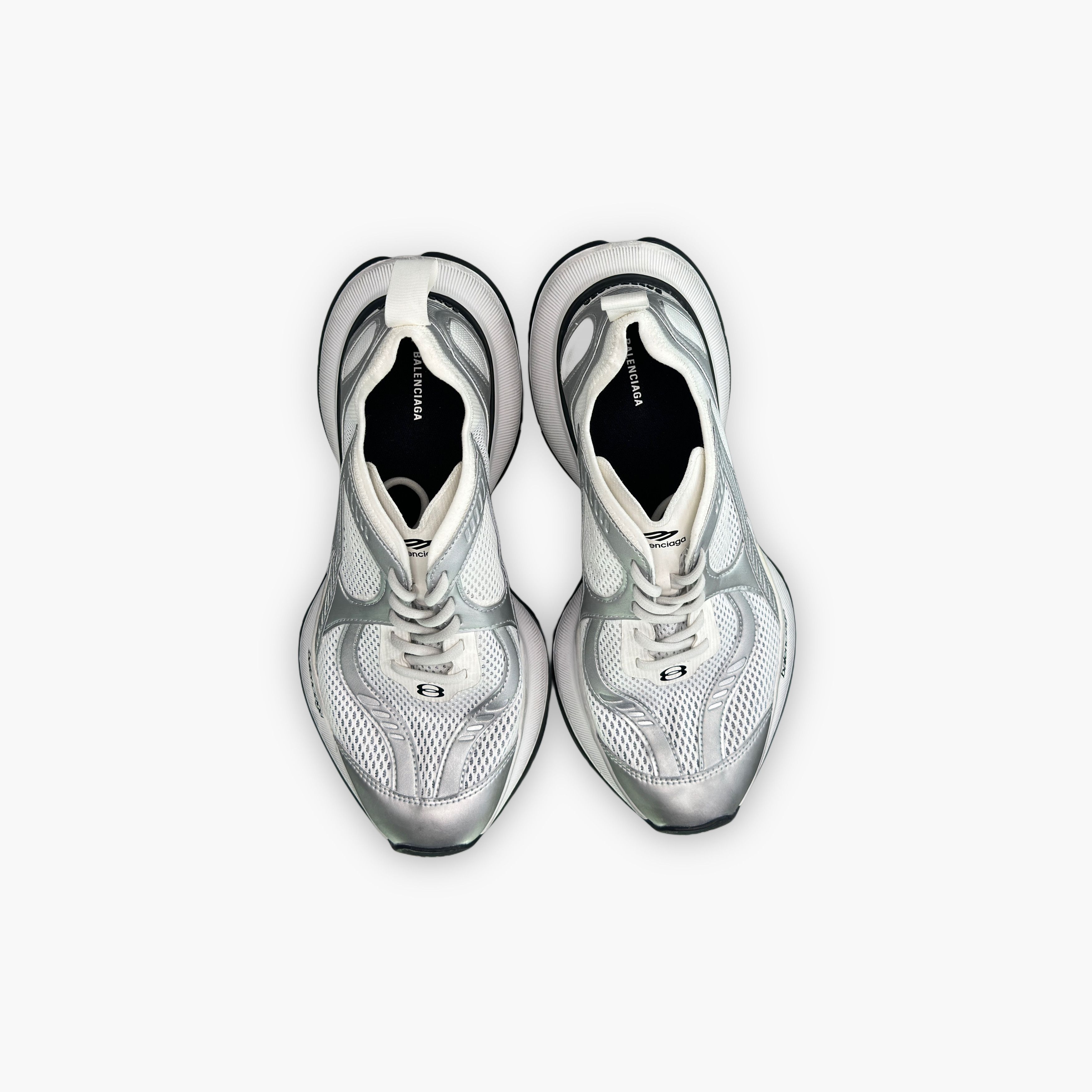 Balenciaga Balenciaga White Silver Circuit Sneakers 41 Size US 8 / EU 41 - 10 Thumbnail