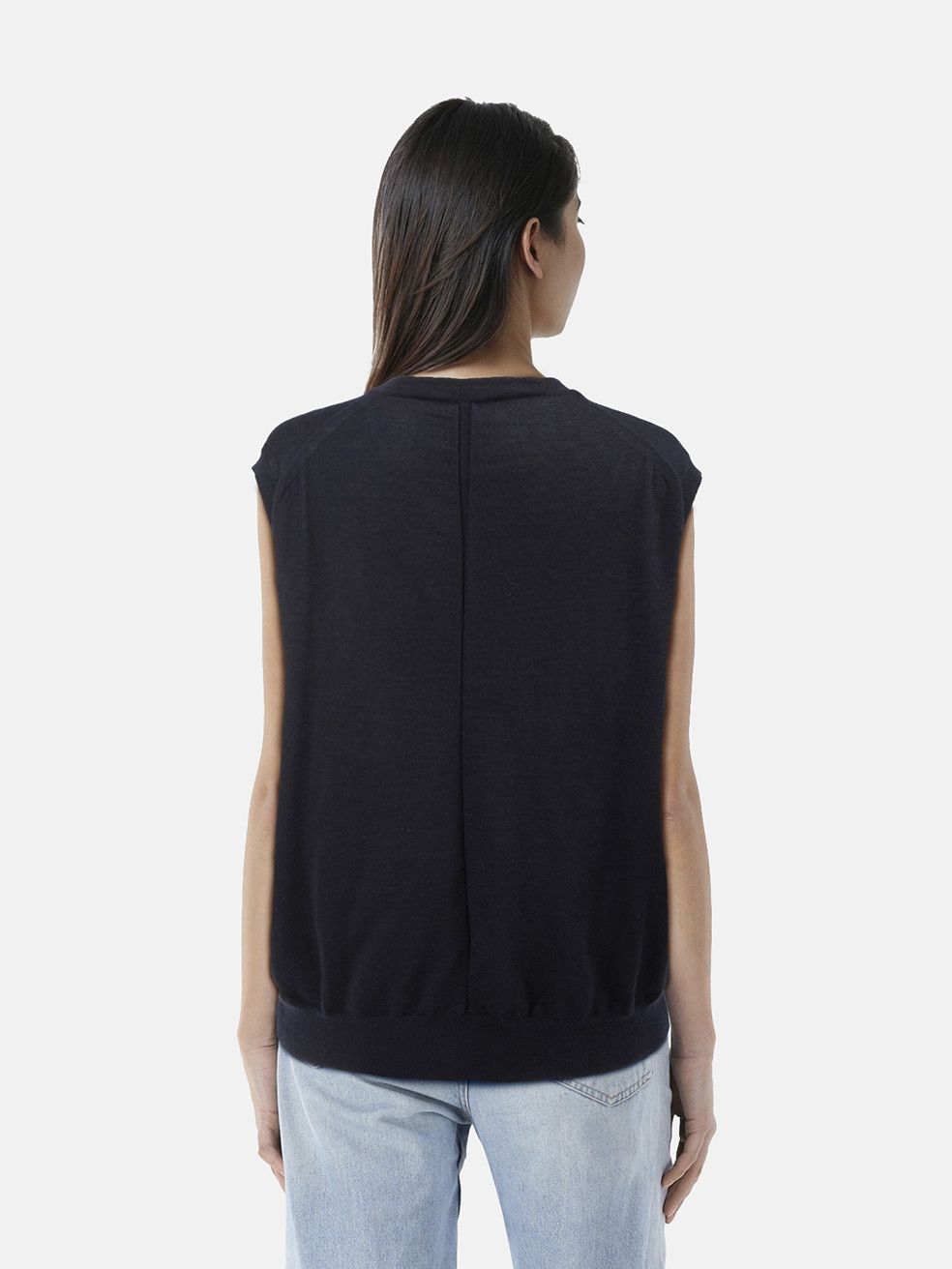 The Row Navy Cashmere Vest Top Size XL / US 12-14 / IT 48-50 - 2 Thumbnail