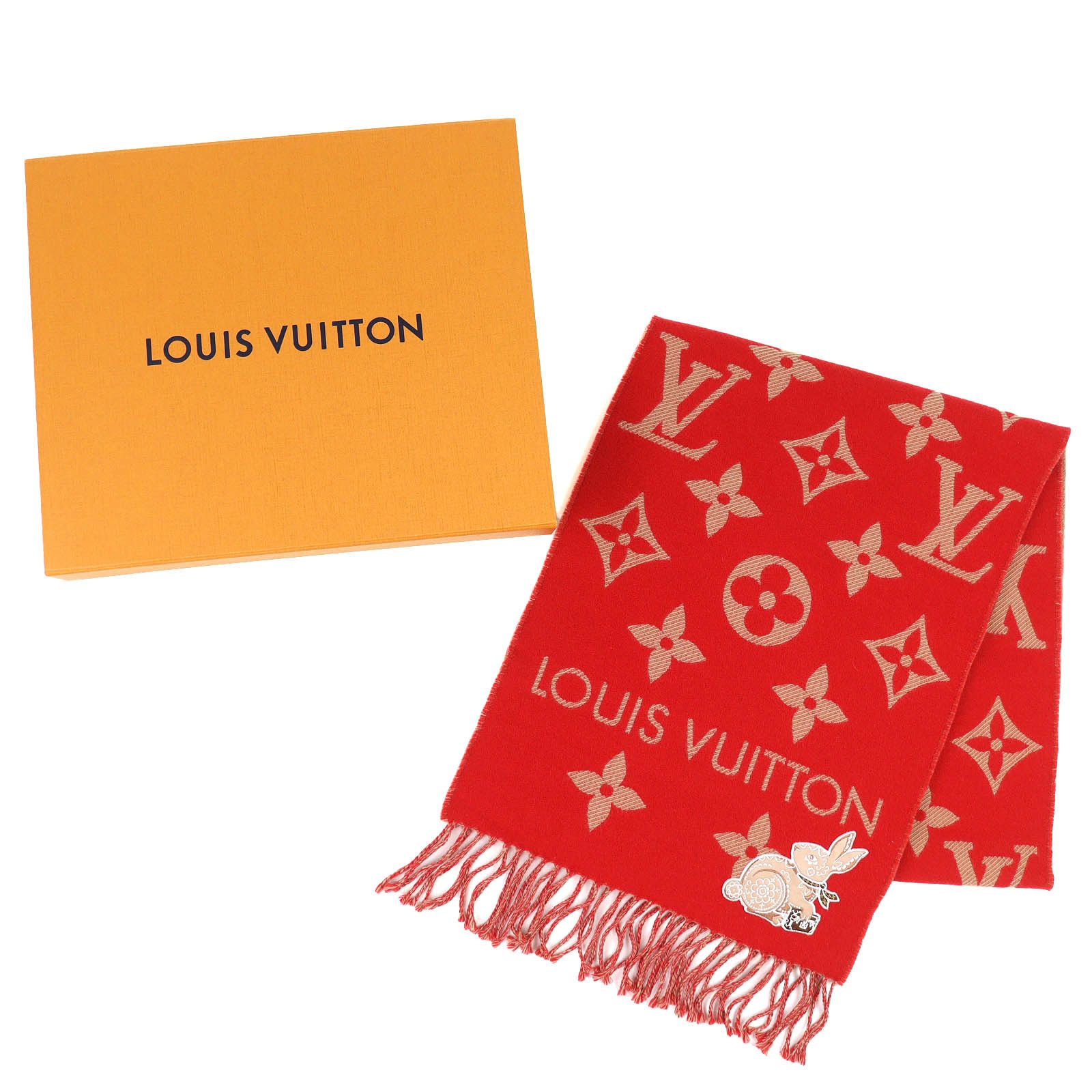 Louis Vuitton Louis Vuitton Louis Vuitton Essential Precious Rabbit Scarf Textile Scarf M78166 DUTY FREE for USA Size ONE SIZE - 2 Thumbnail