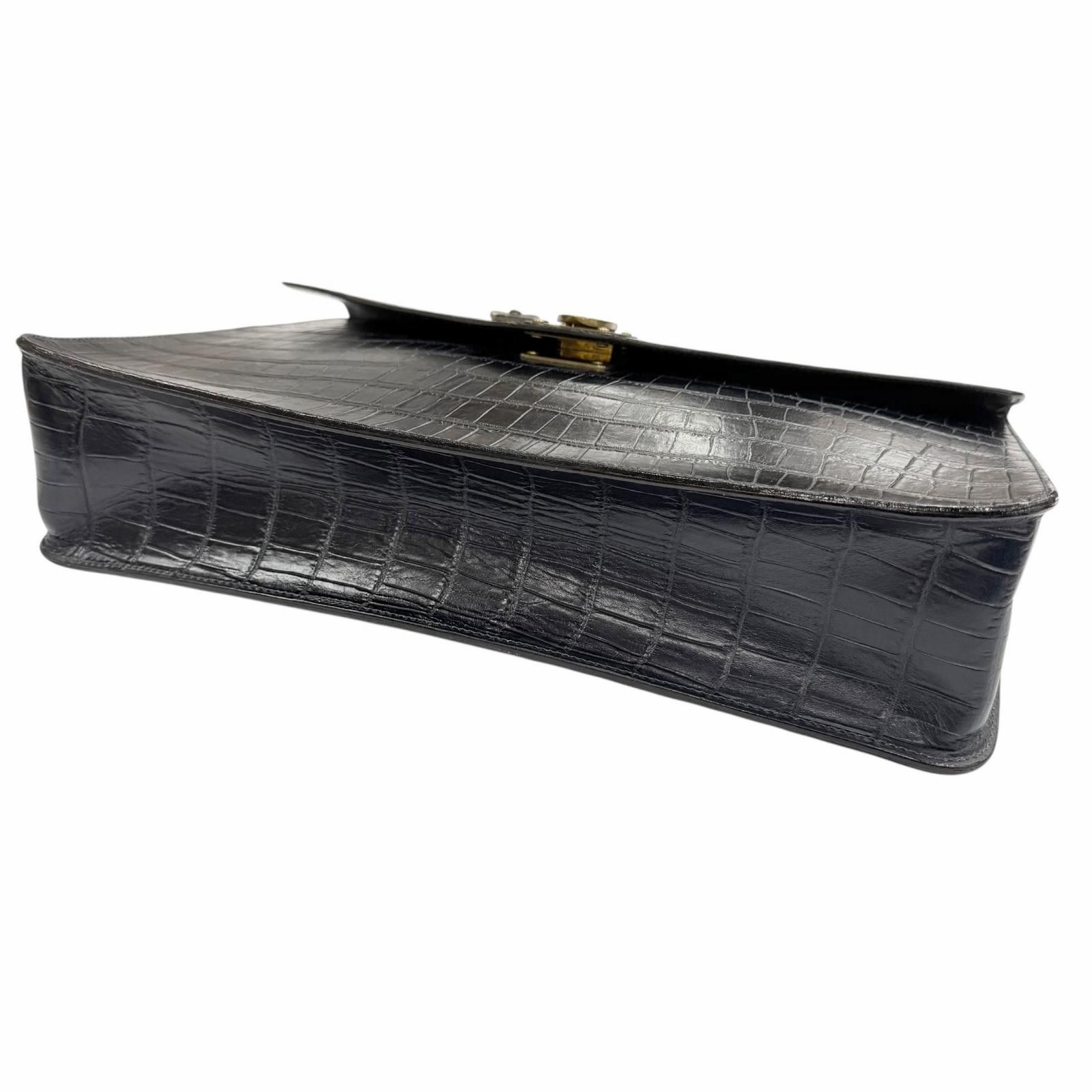 Other Other Felisi Crocodile Embossed Leather Briefcase Leather Business Bag DUTY FREE for USA Size ONE SIZE - 3 Thumbnail