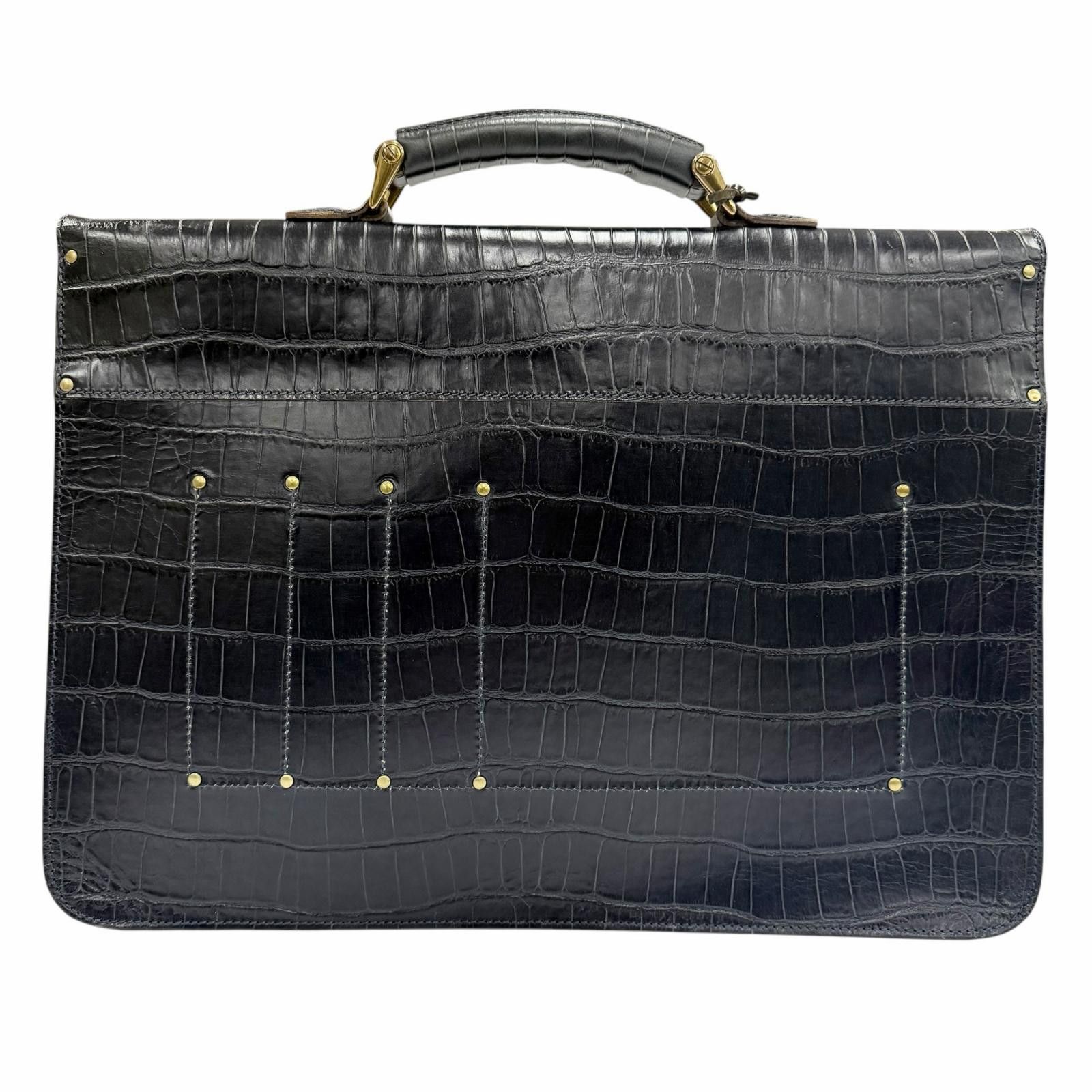Other Other Felisi Crocodile Embossed Leather Briefcase Leather Business Bag DUTY FREE for USA Size ONE SIZE - 2 Thumbnail