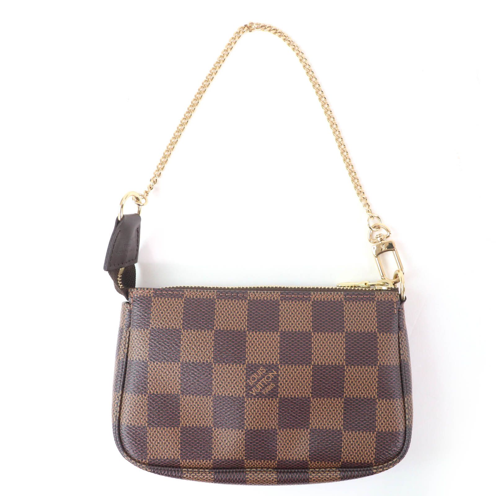 Louis Vuitton Louis Vuitton Louis Vuitton Mini Pochette Accessoires Damier Ebene Pouch Textile Vanity Bag DUTY FREE for USA Size ONE SIZE - 2 Thumbnail