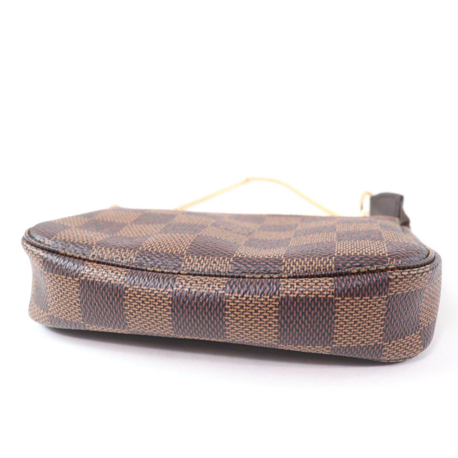 Louis Vuitton Louis Vuitton Louis Vuitton Mini Pochette Accessoires Damier Ebene Pouch Textile Vanity Bag DUTY FREE for USA Size ONE SIZE - 3 Thumbnail
