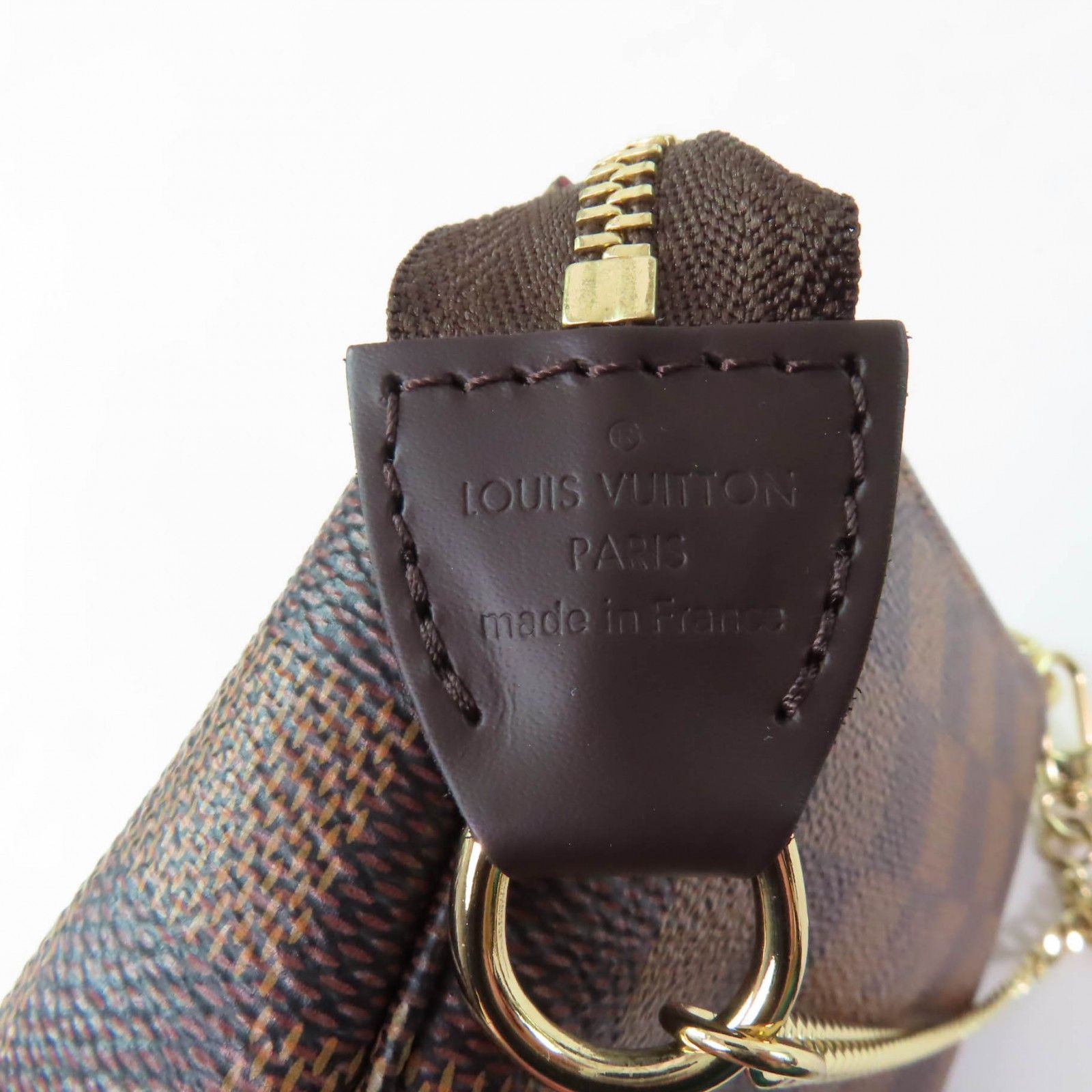 Louis Vuitton Louis Vuitton Louis Vuitton Mini Pochette Accessoires Damier Ebene Pouch Textile Vanity Bag DUTY FREE for USA Size ONE SIZE - 8 Thumbnail