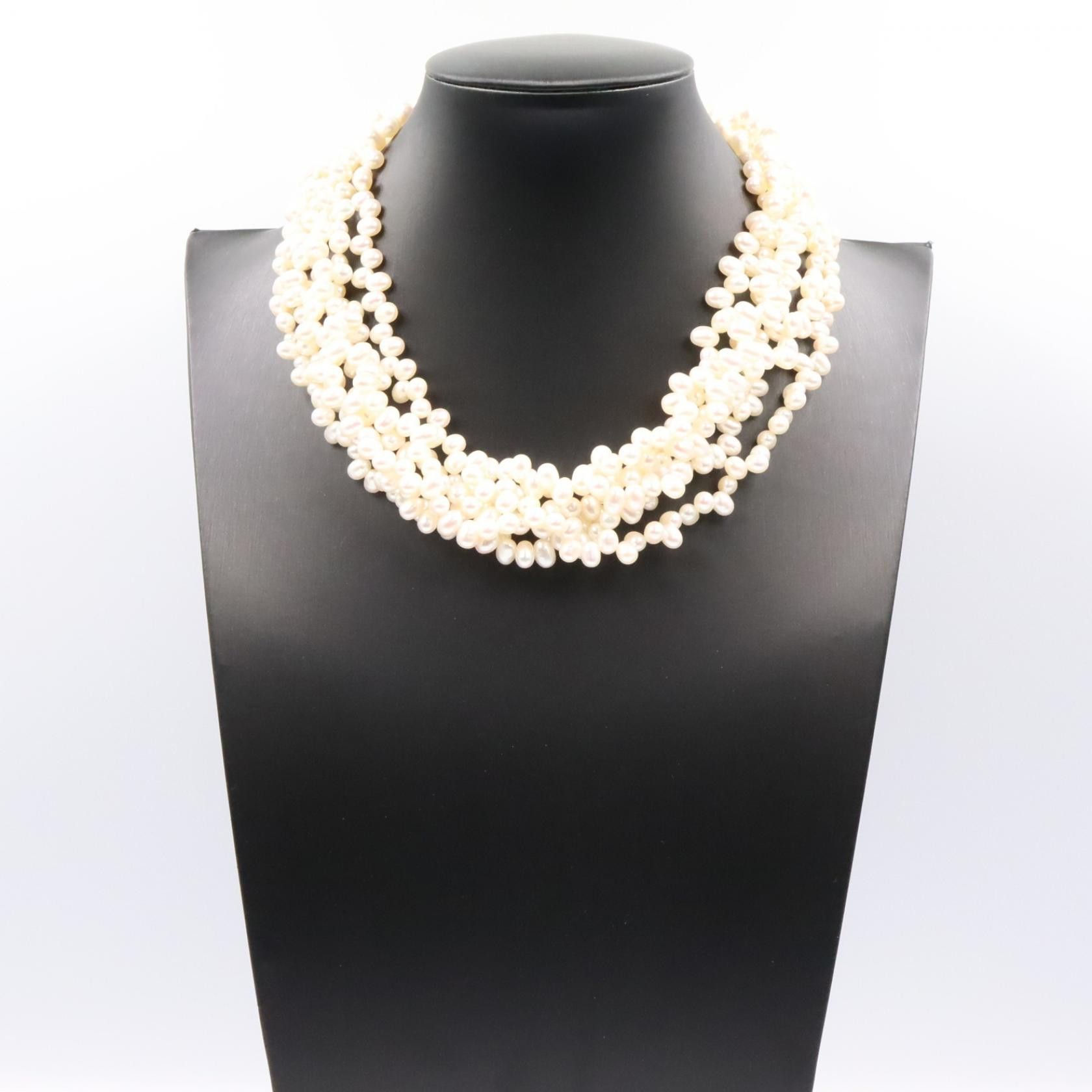 Tiffany & Co. Tiffany & Co. Tiffany & Co. Torsade Pearl Silver Necklace Precious Metal Necklace DUTY FREE for USA Size ONE SIZE - 5 Thumbnail