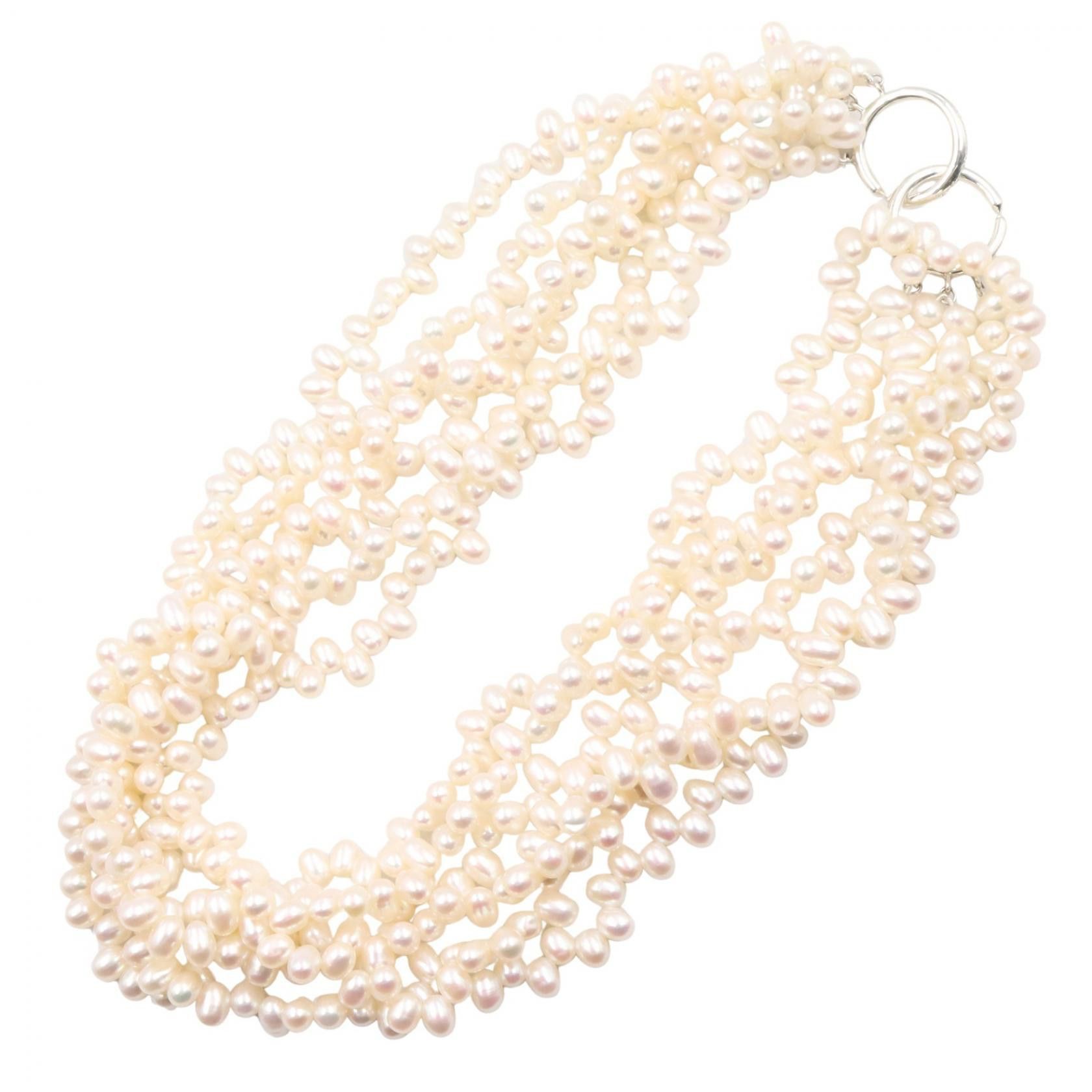Tiffany & Co. Tiffany & Co. Tiffany & Co. Torsade Pearl Silver Necklace Precious Metal Necklace DUTY FREE for USA Size ONE SIZE - 2 Thumbnail