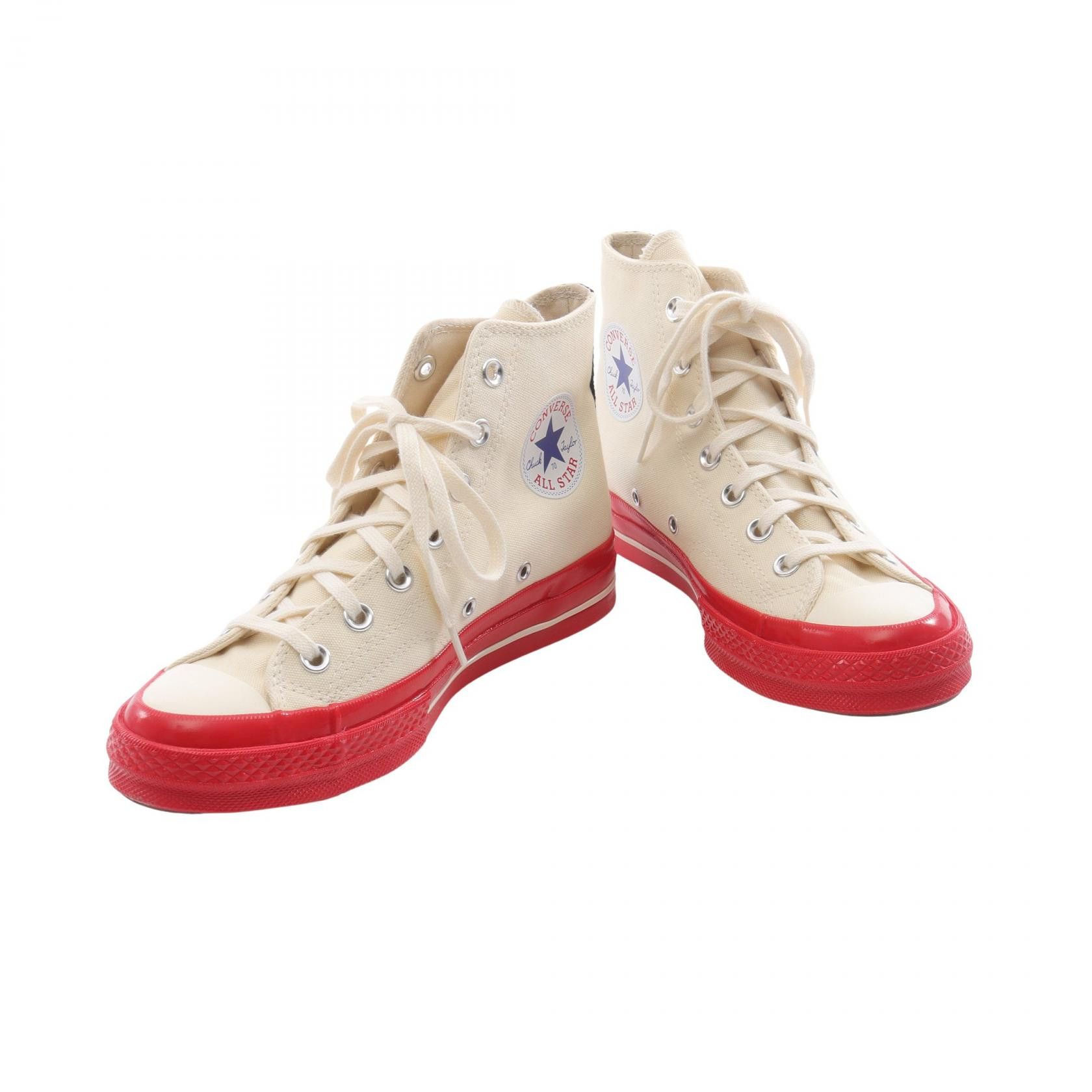 Comme des Garcons Comme des Garcons PLAY COMME des GARCONS Canvas Sneakers Textile Shoes AZ-K124-001-26 DUTY FREE for USA Size ONE SIZE - 3 Thumbnail