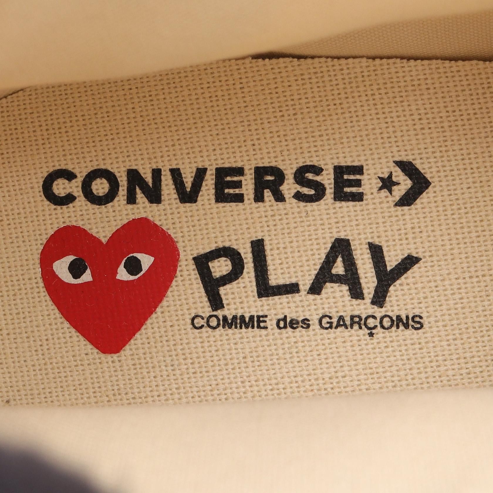 Comme des Garcons Comme des Garcons Comme des Garcons PLAY × Converse Canvas Sneakers Textile Shoes AZ-K124-001-211 DUTY FREE for USA Size ONE SIZE - 5 Thumbnail