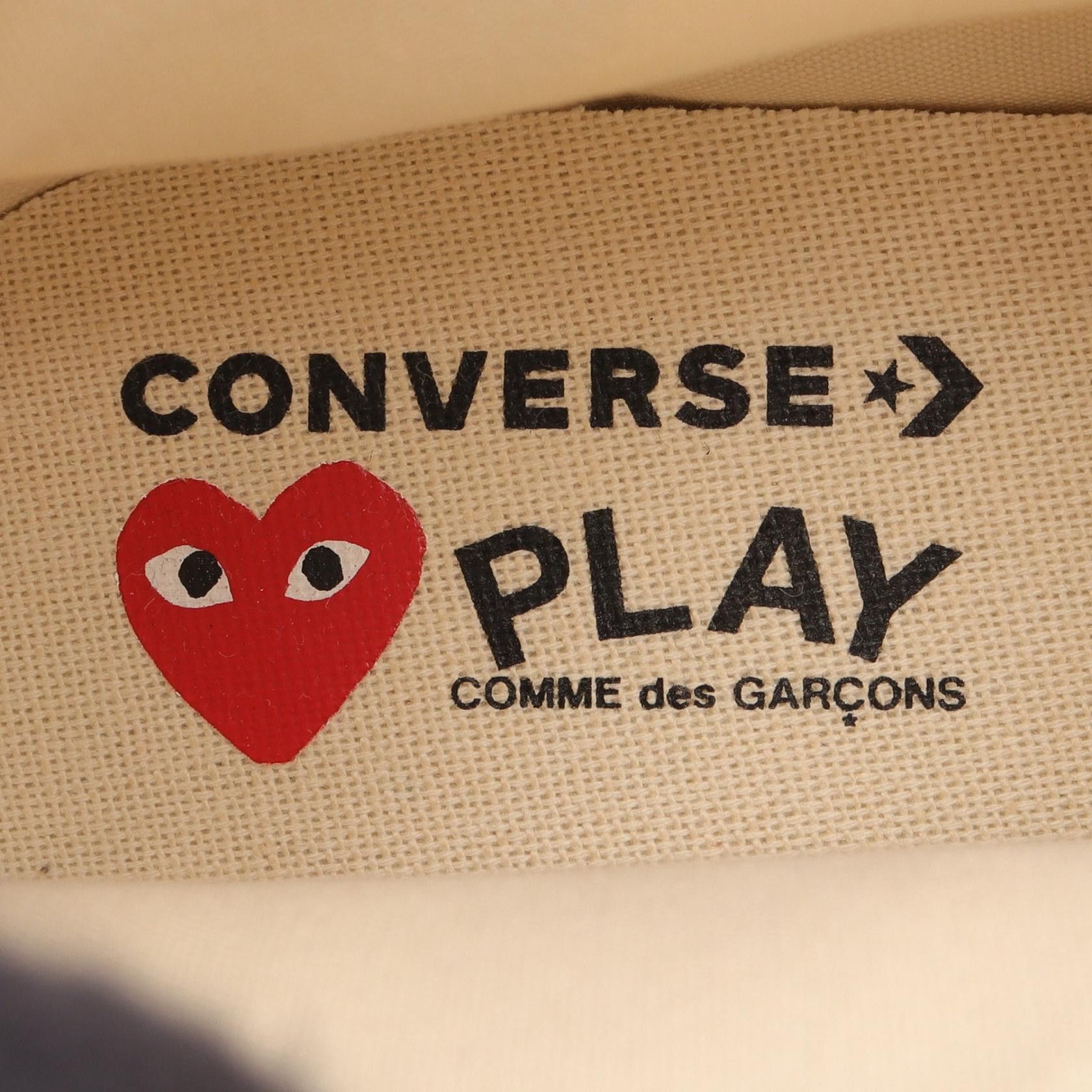 Comme des Garcons Comme des Garcons Comme des Garcons PLAY Converse Canvas Sneakers Textile Shoes AZ-K124-001-210 DUTY FREE for USA Size ONE SIZE - 5 Thumbnail
