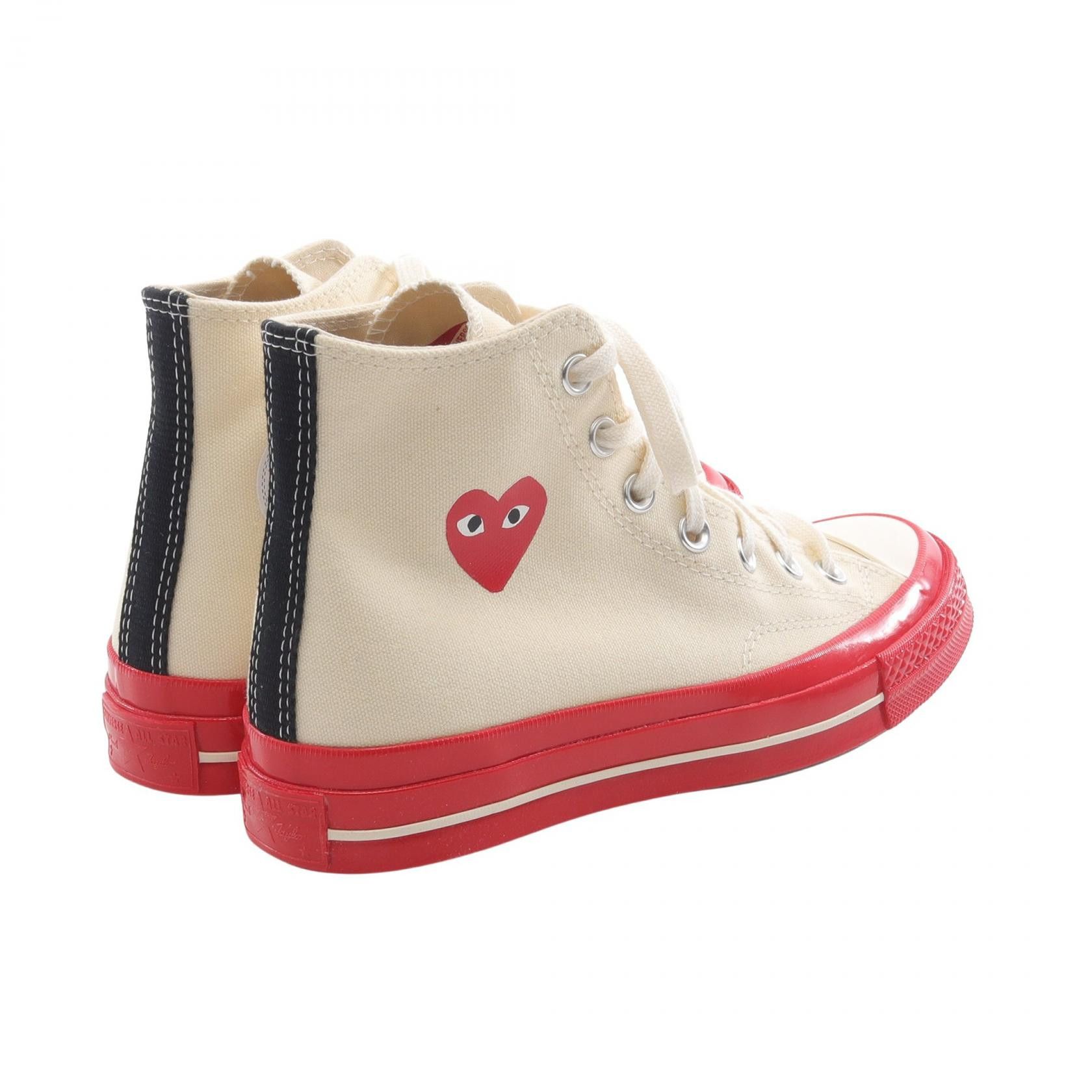 Comme des Garcons Comme des Garcons Comme des Garcons PLAY Converse Canvas Sneakers Textile Shoes AZ-K124-001-210 DUTY FREE for USA Size ONE SIZE - 2 Thumbnail