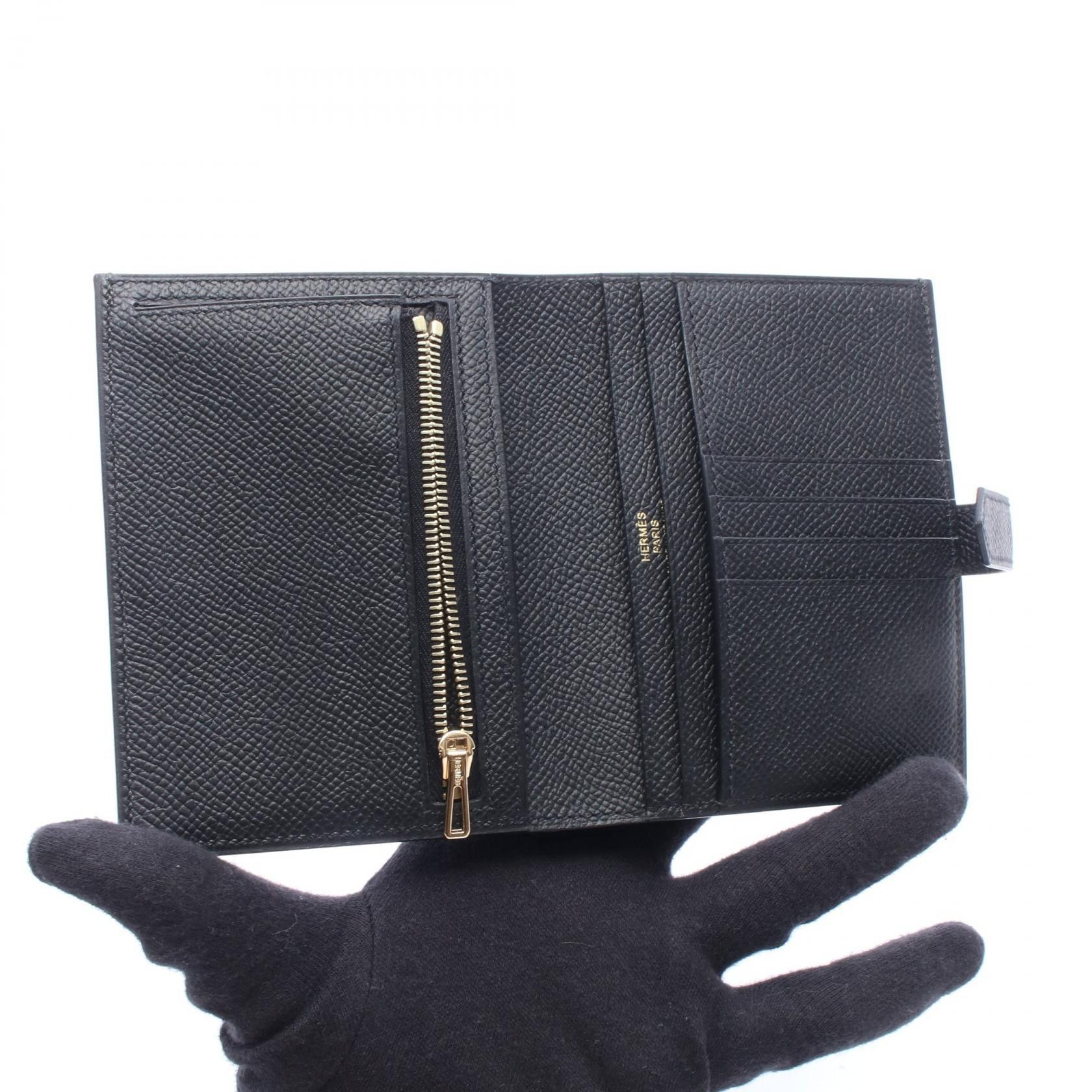 Hermes Hermes Hermes Bearn Compact Calfskin Wallet Leather Short Wallet Stamp B (2023) DUTY FREE for USA Size ONE SIZE - 3 Thumbnail