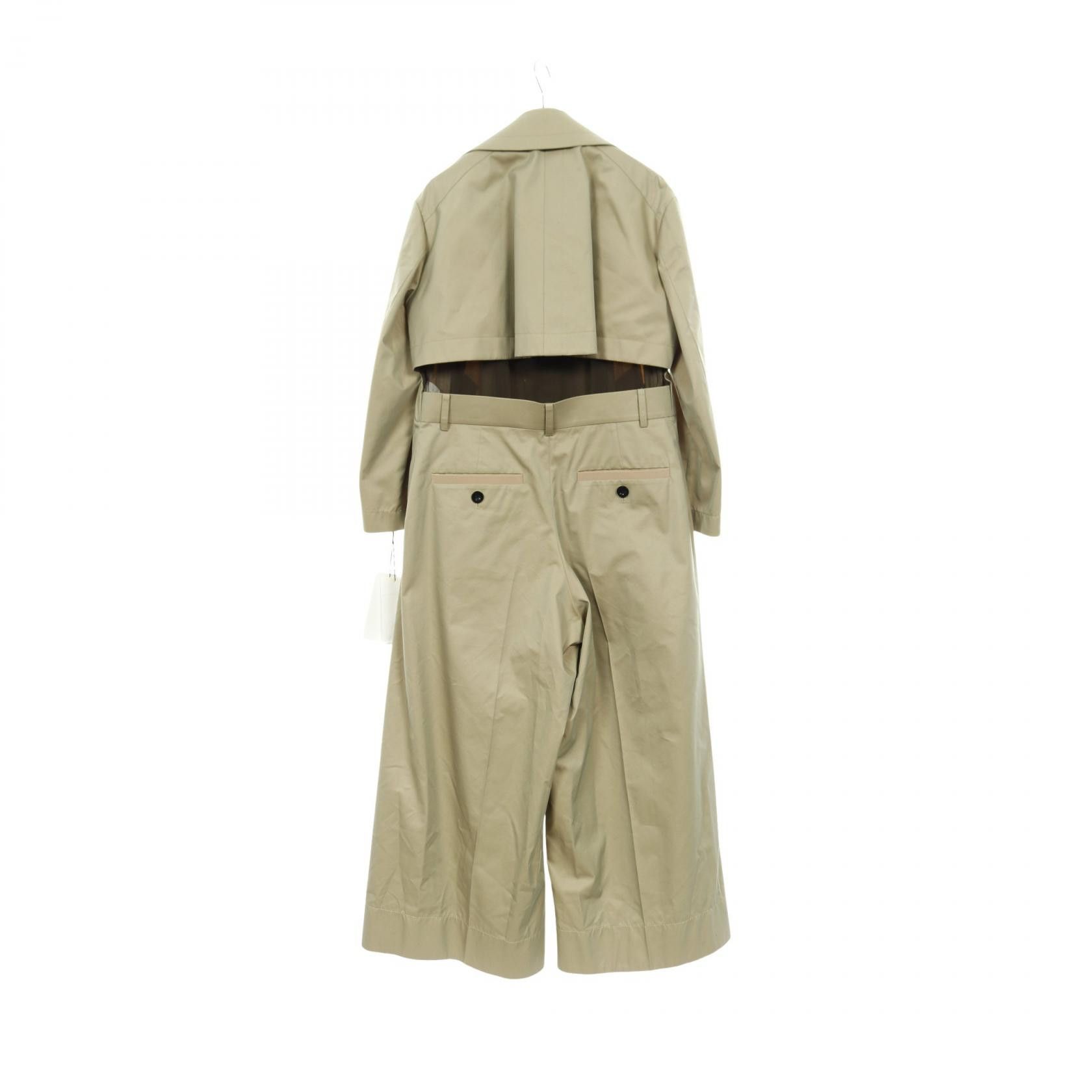 Sacai Sacai Sacai Docking Trench Coat Cotton Jumpsuit Textile Outerwear 20-04998 DUTY FREE for USA Size ONE SIZE - 2 Thumbnail