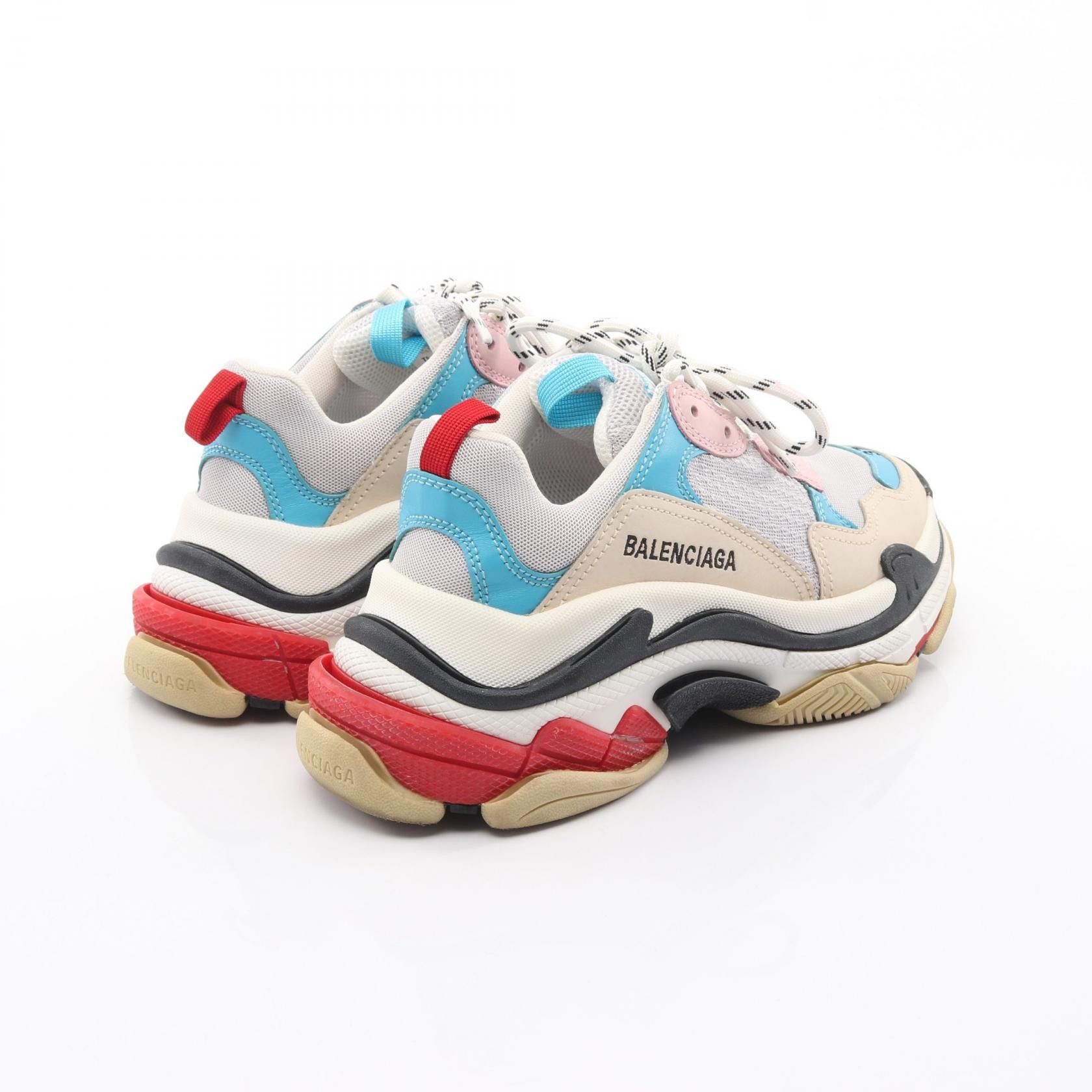 Balenciaga Balenciaga Balenciaga Triple S Leather Fabric Sneakers Leather Shoes DUTY FREE for USA Size ONE SIZE - 2 Thumbnail