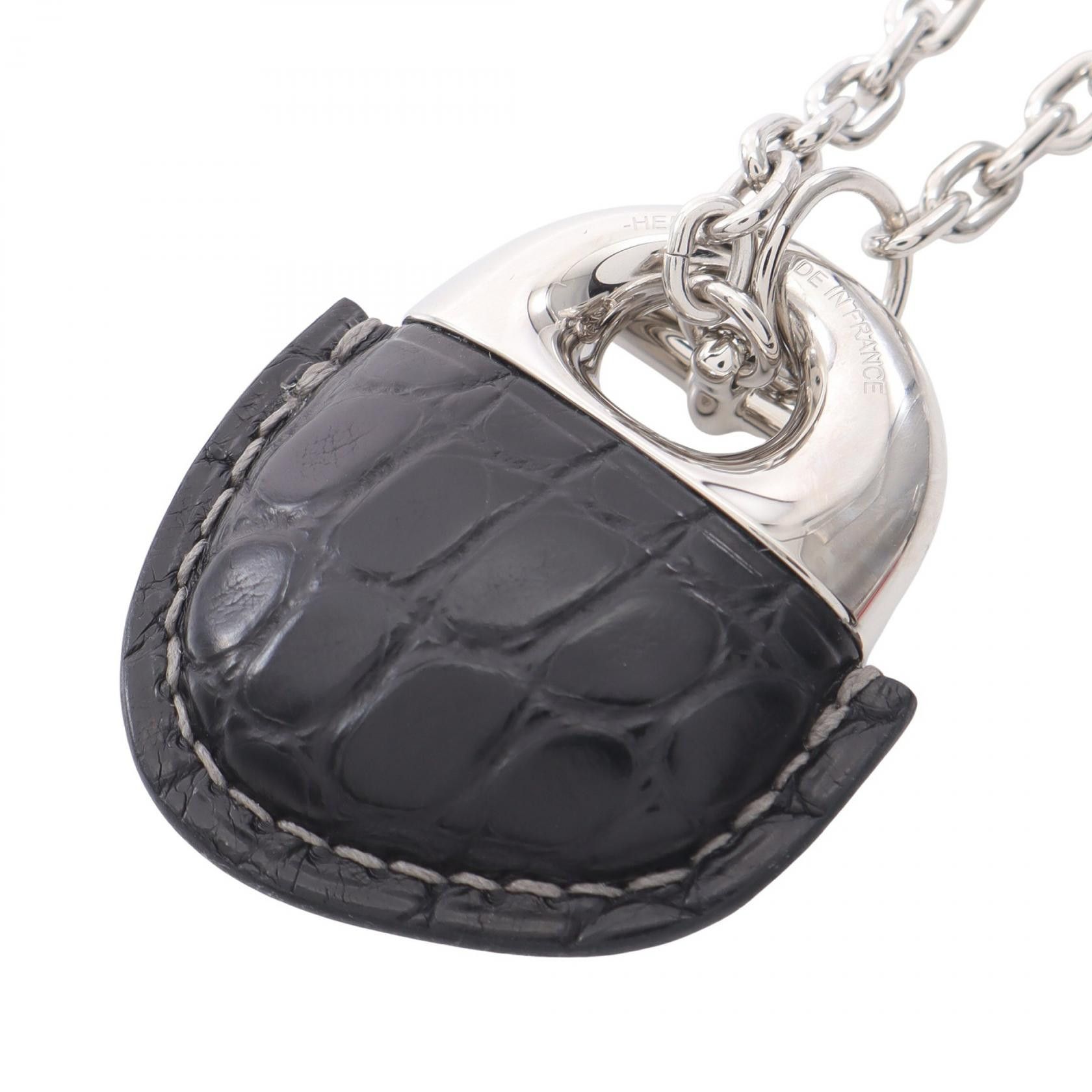 Hermes Hermes Hermes Gale Gene Stainless Steel Leather Necklace Metal Necklace DUTY FREE for USA Size ONE SIZE - 2 Thumbnail