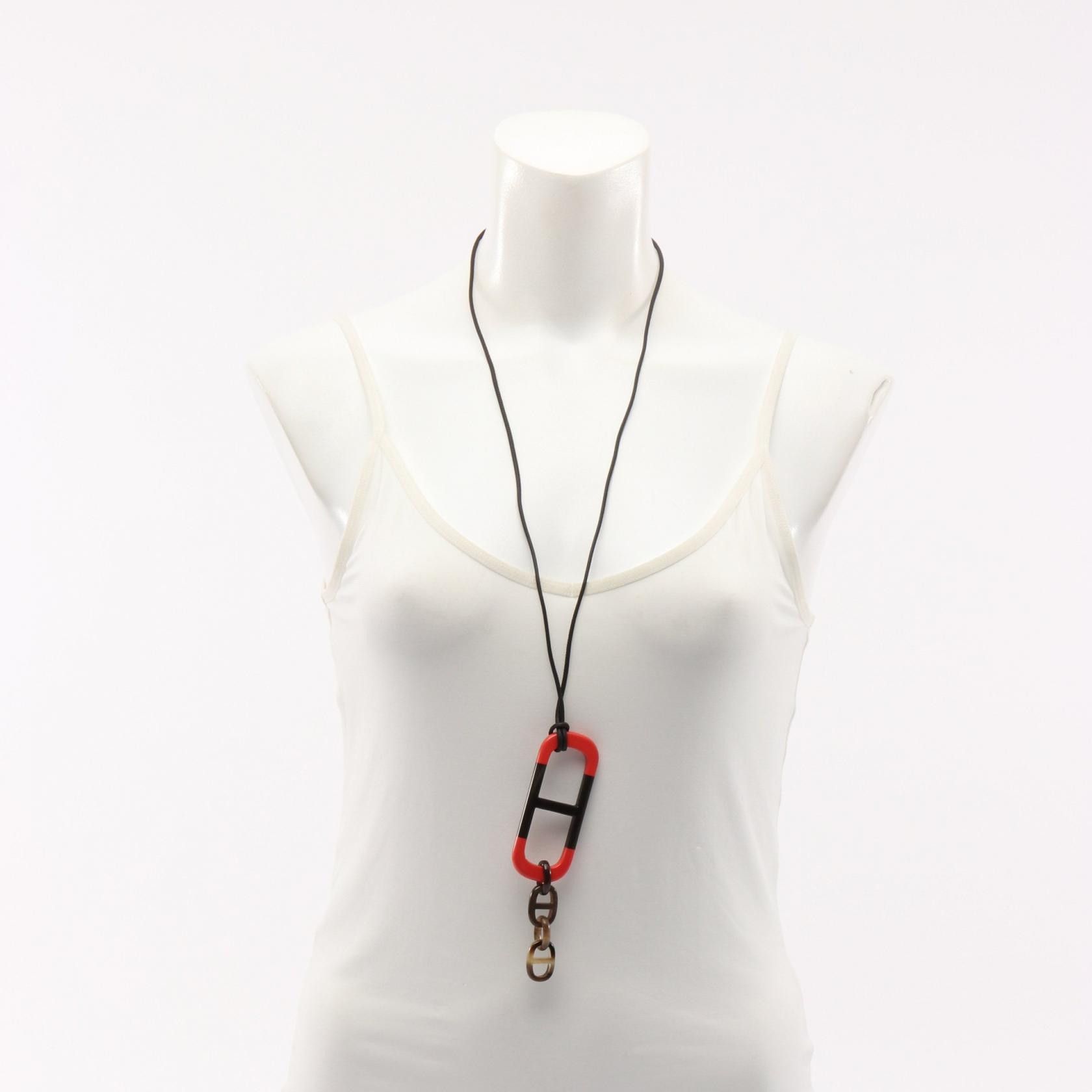Hermes Hermes Hermes Amar Buffalo Horn Leather Necklace Leather Necklace DUTY FREE for USA Size ONE SIZE - 6 Thumbnail