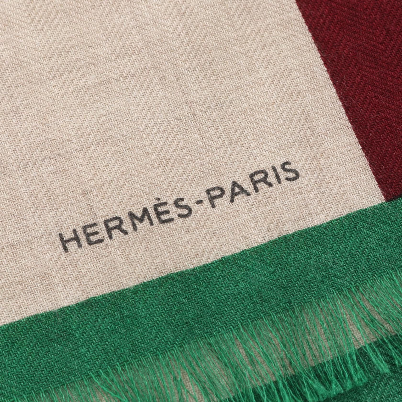 Hermes Hermes Hermes Cheval a la Couverture Cashmere Silk Stole Textile Shawl DUTY FREE for USA Size ONE SIZE - 3 Thumbnail